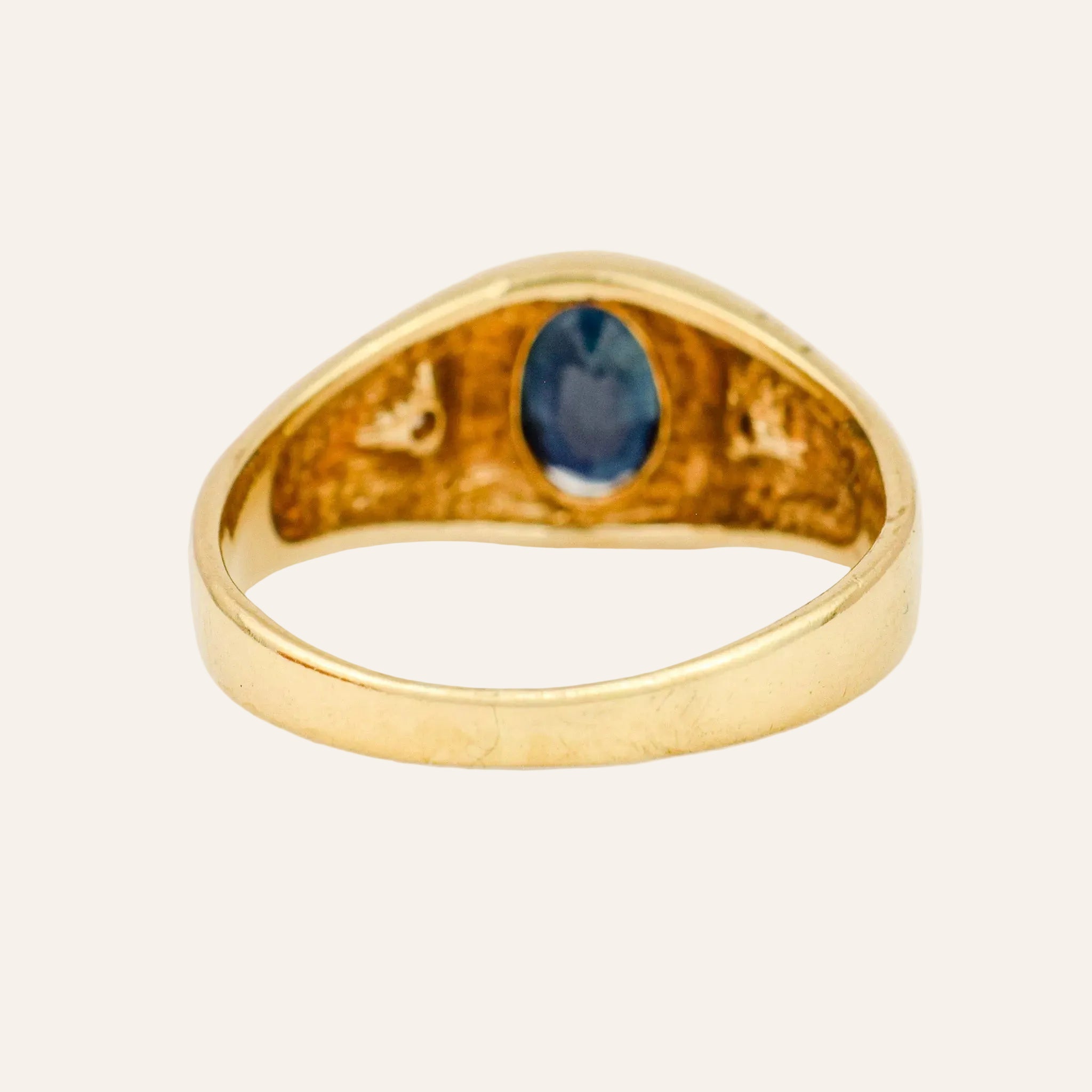 Sapphire with Diamond Detail Ring