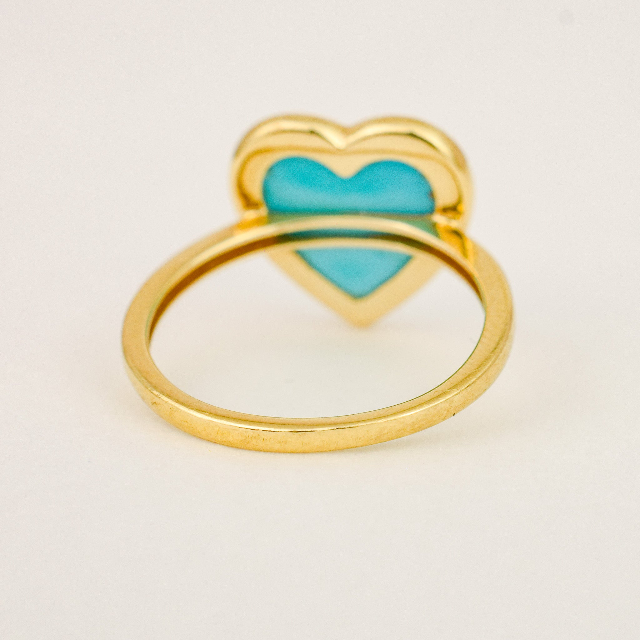 Turquoise Heart and Diamond Ring