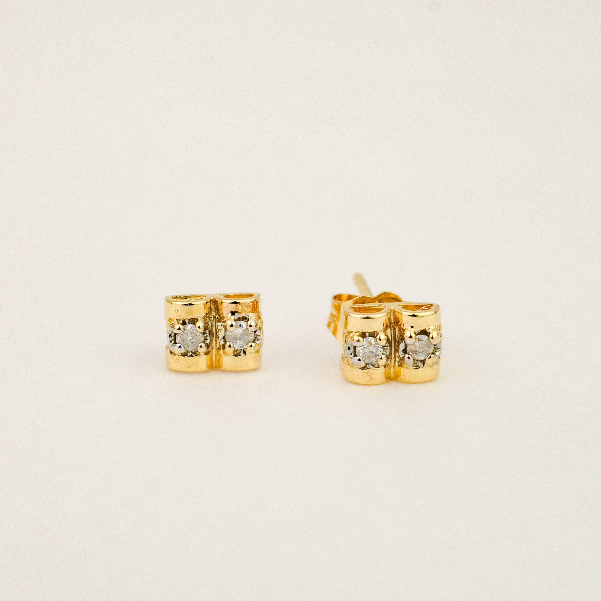 Double Diamond Studs