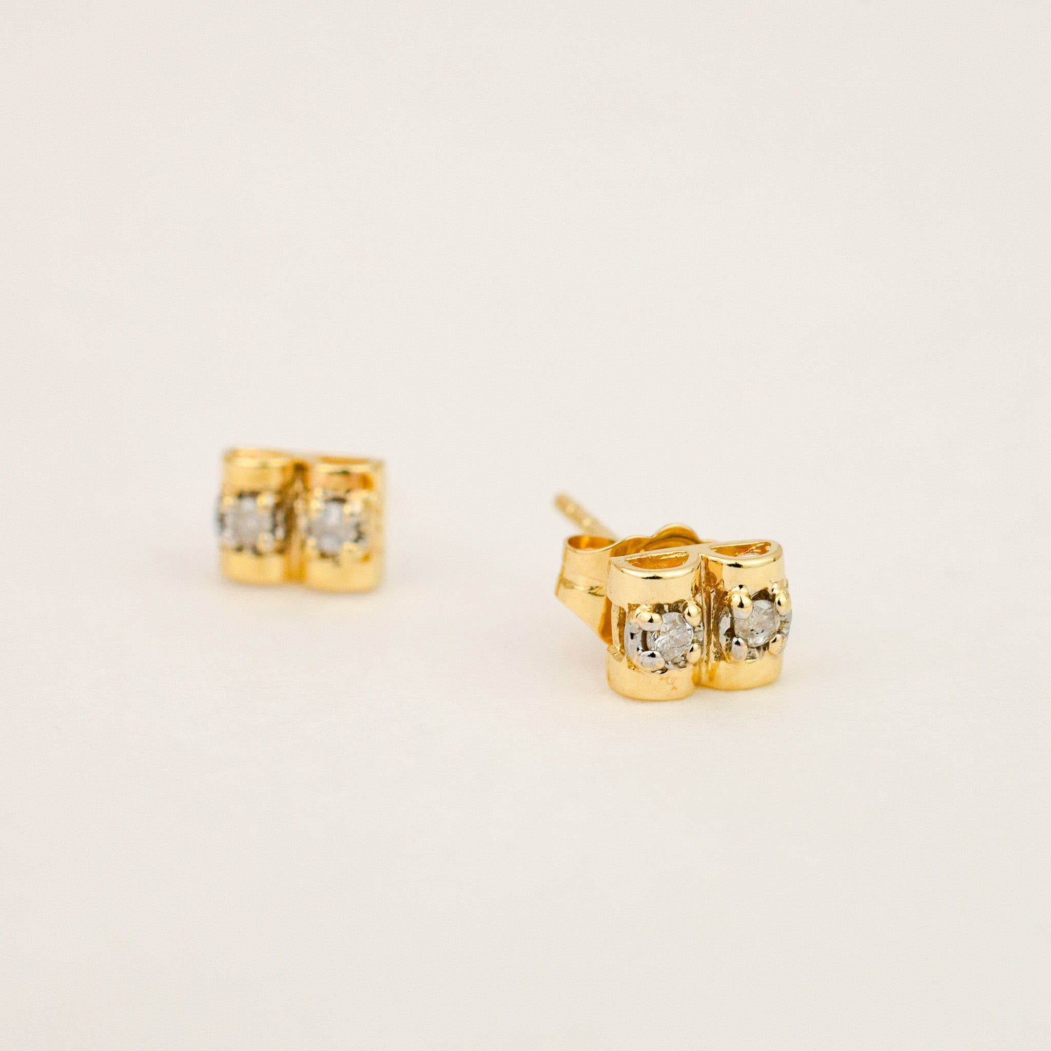 Double Diamond Studs