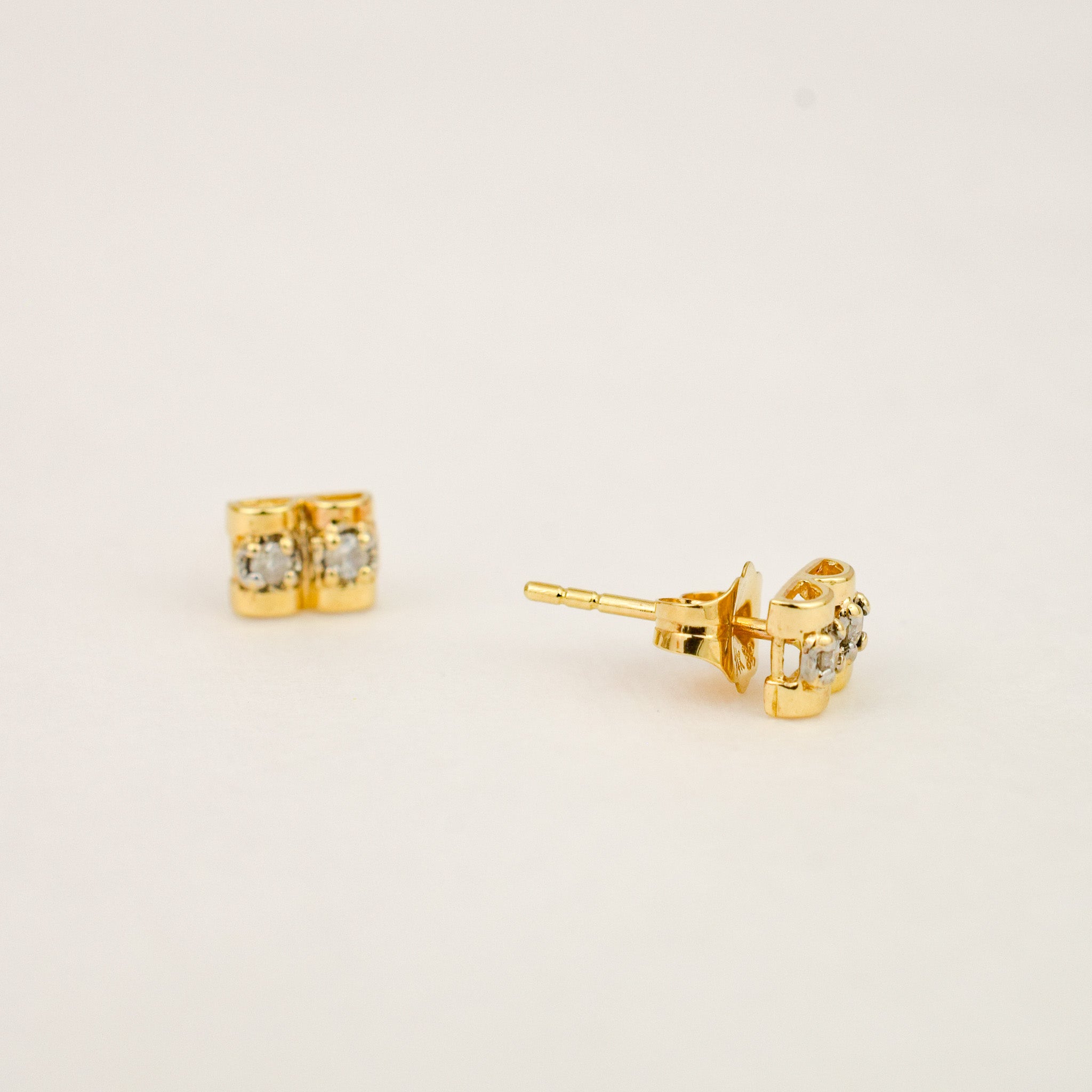 Double Diamond Studs