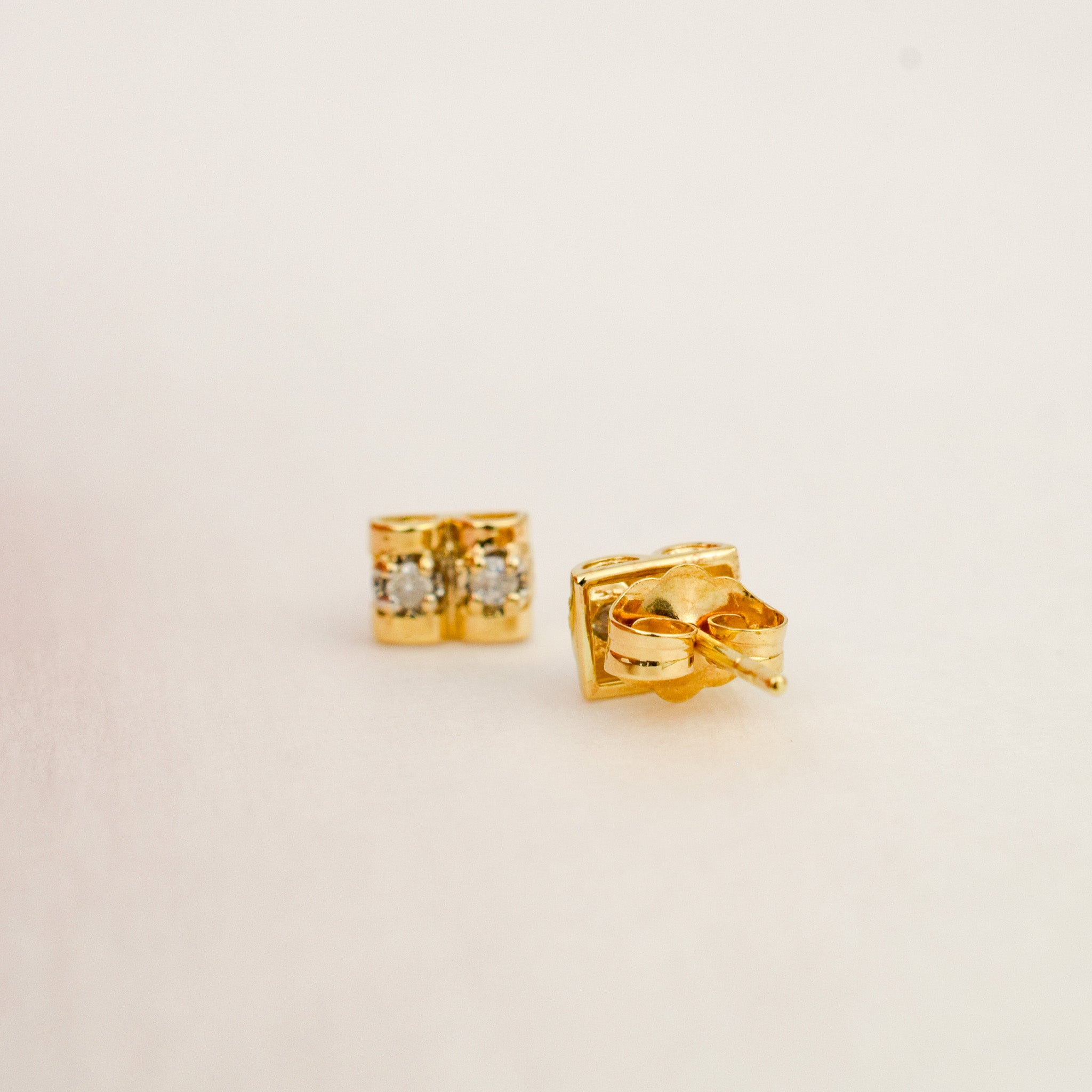 Double Diamond Studs