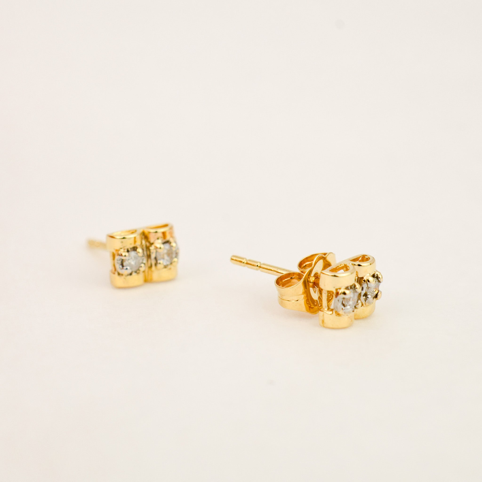 Double Diamond Studs
