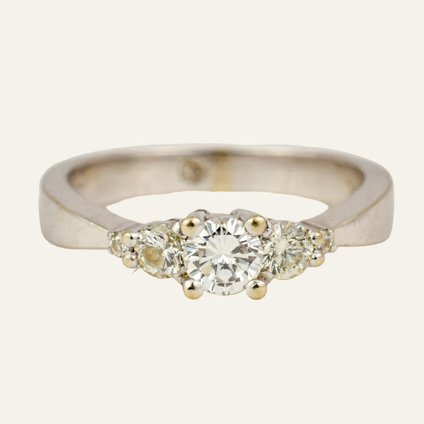 White Gold Five Stone Diamond Ring