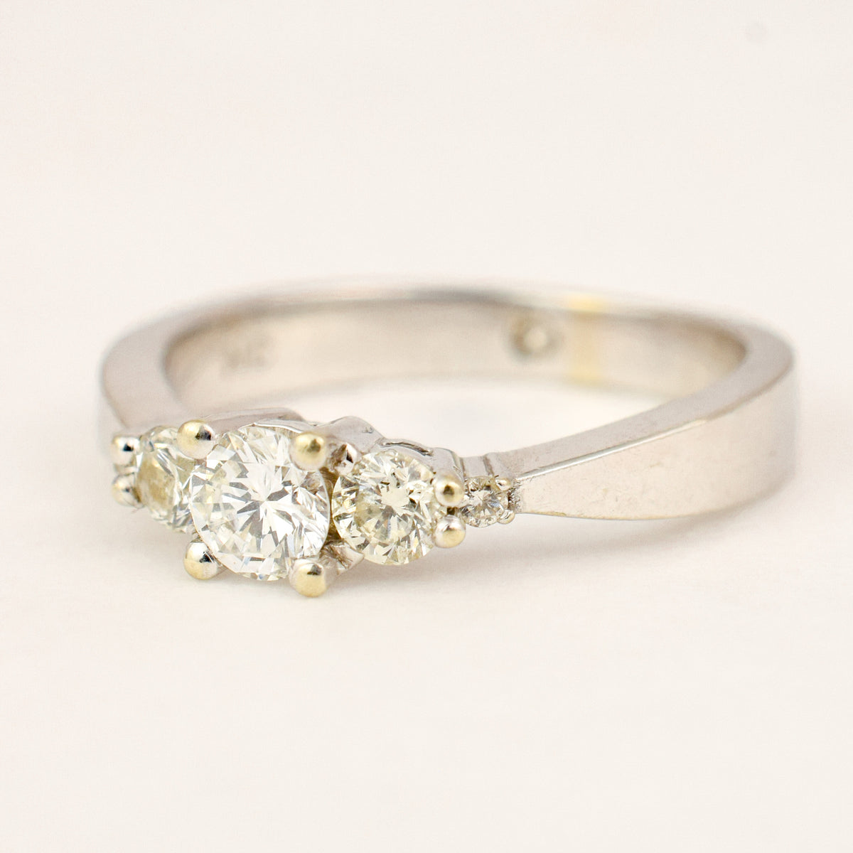 White Gold Five Stone Diamond Ring