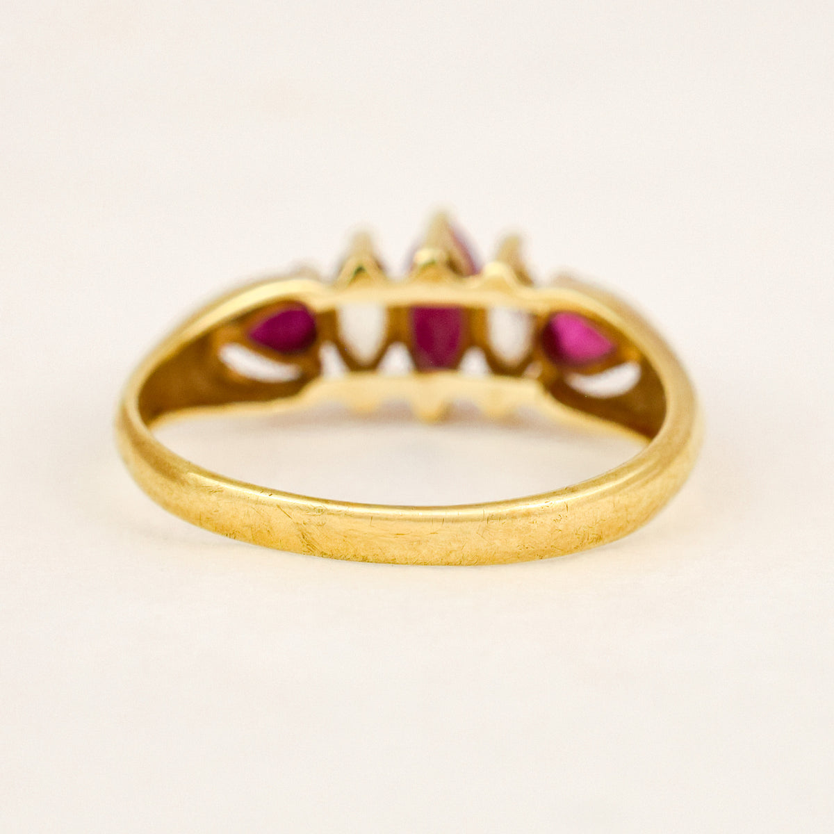 Ruby and White Topaz Ring
