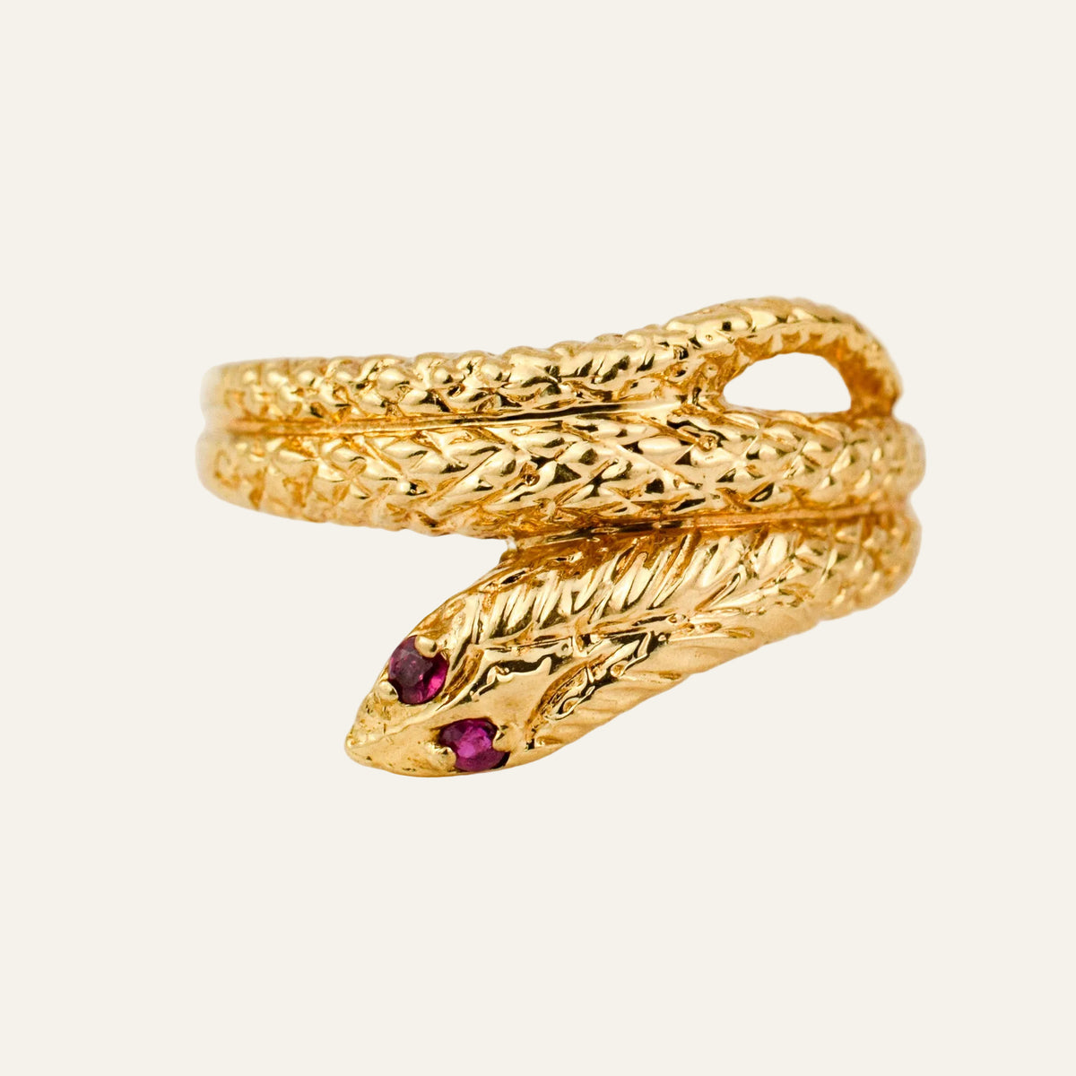 Red-Eyed Snake Ring