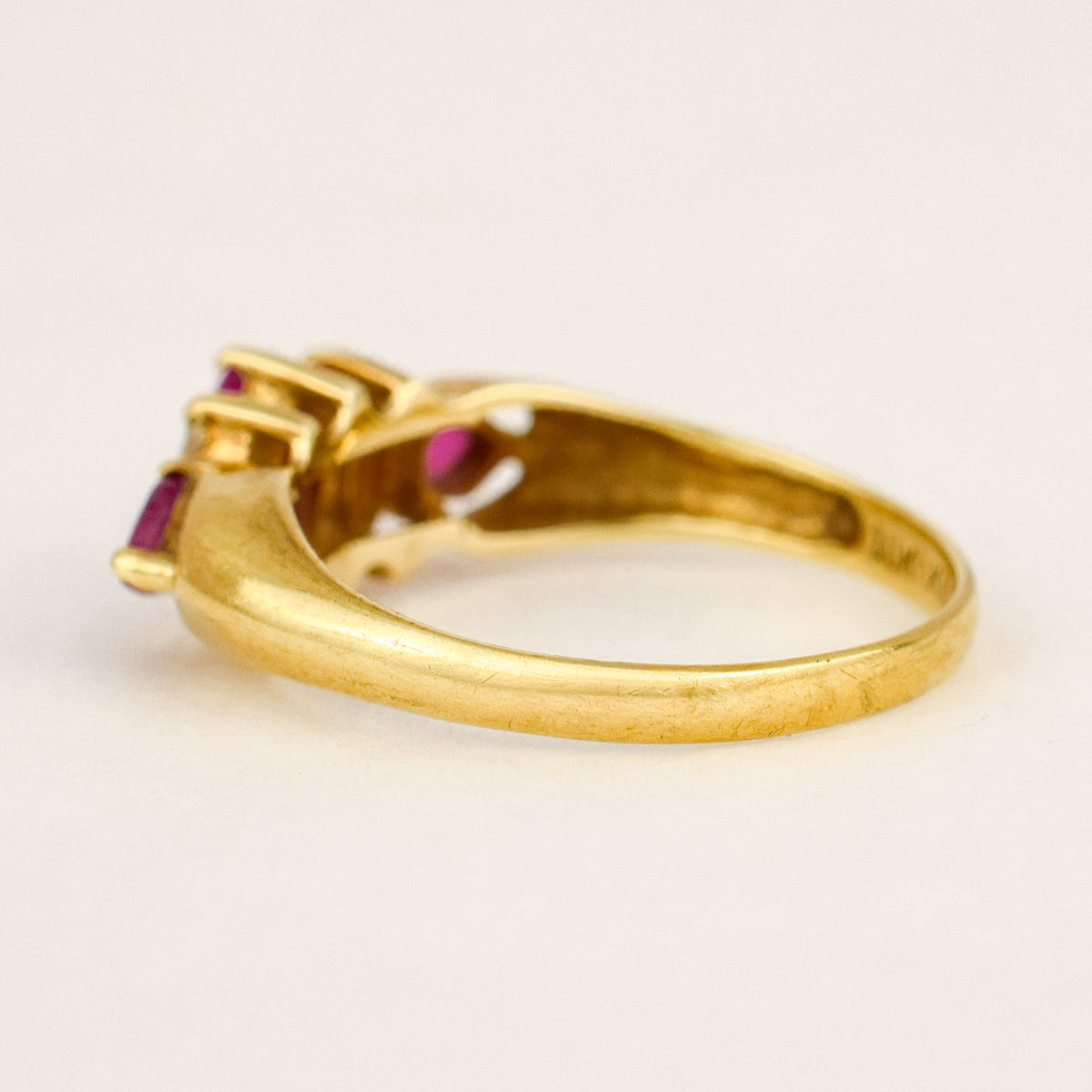 Ruby and White Topaz Ring