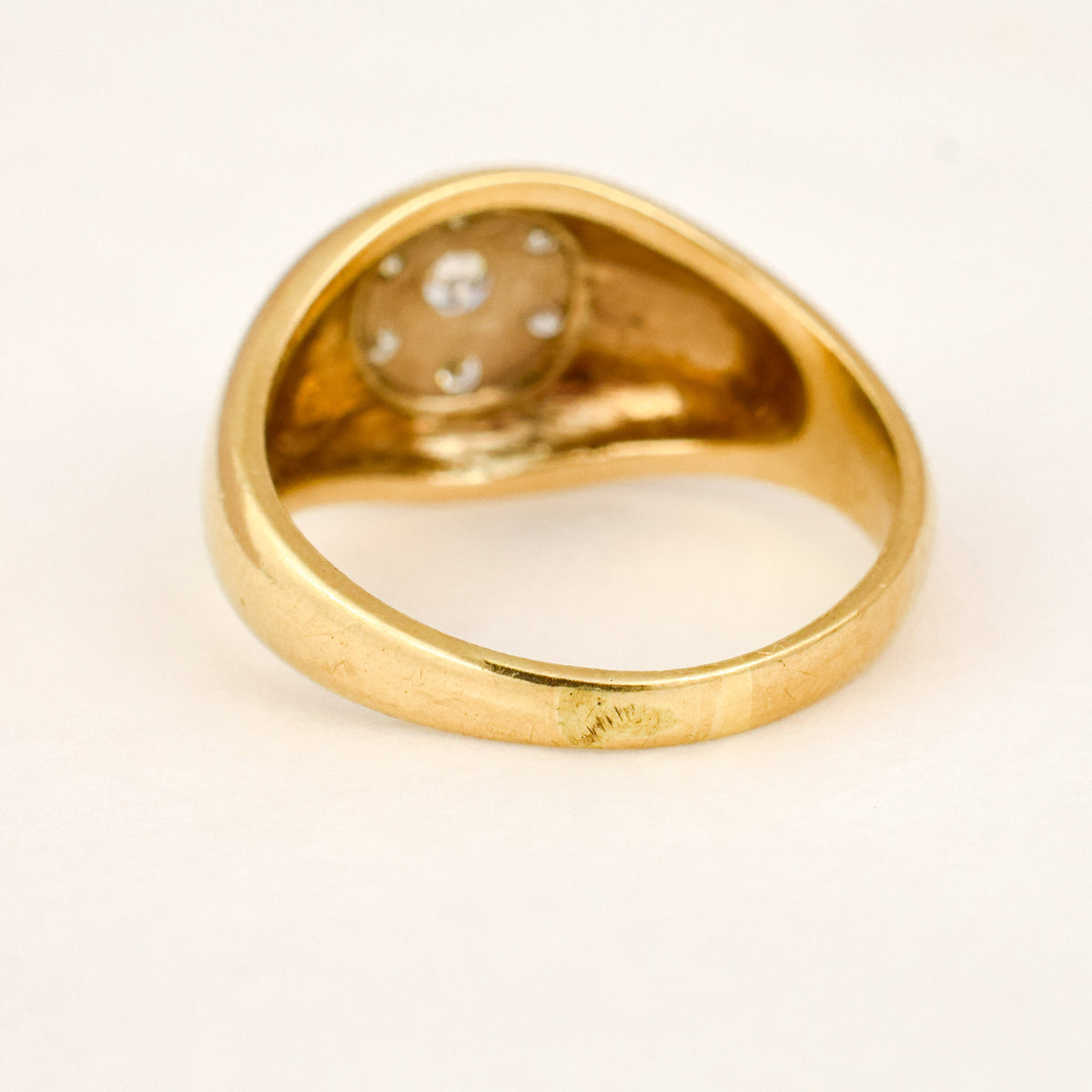 Diamond Cluster Signet Ring