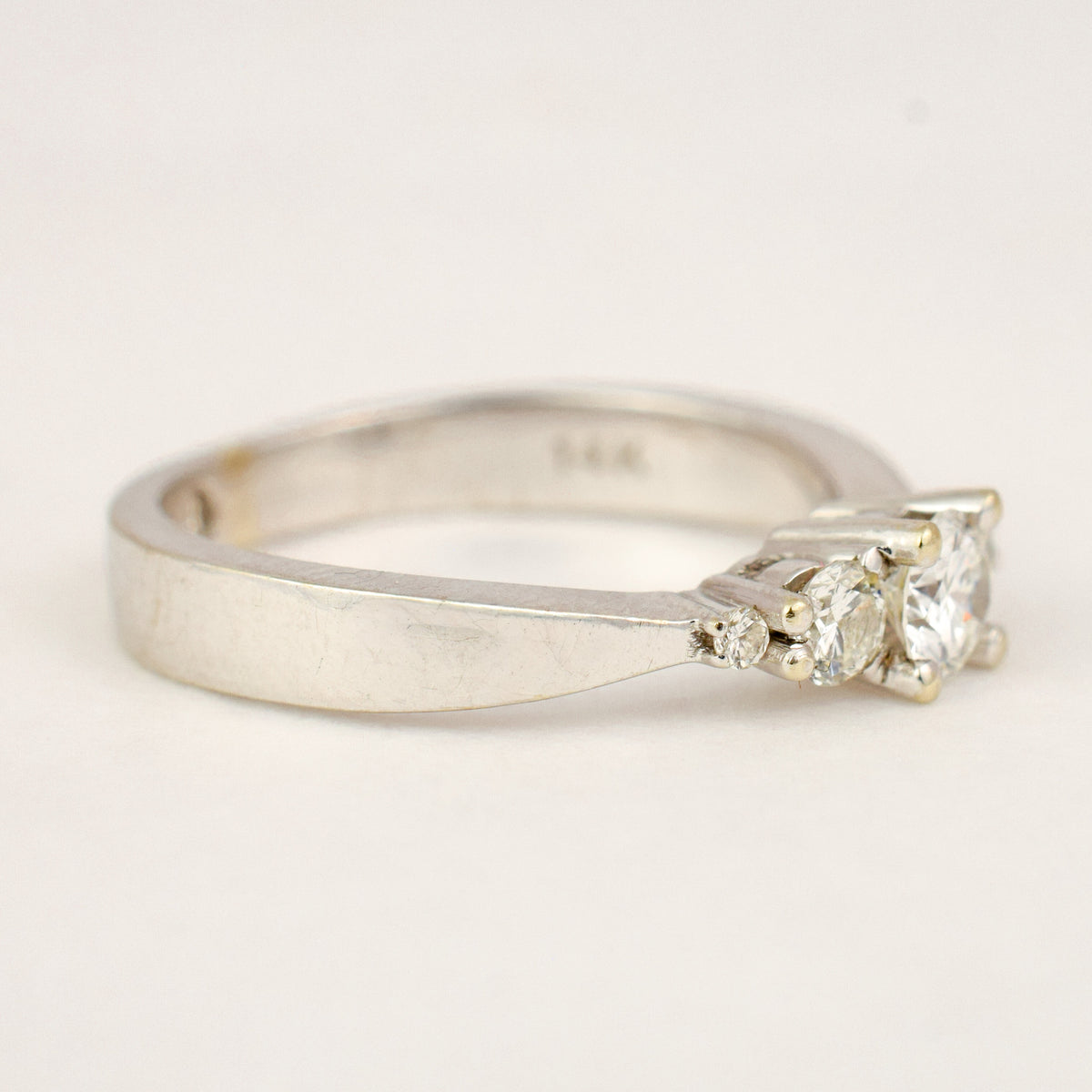White Gold Five Stone Diamond Ring