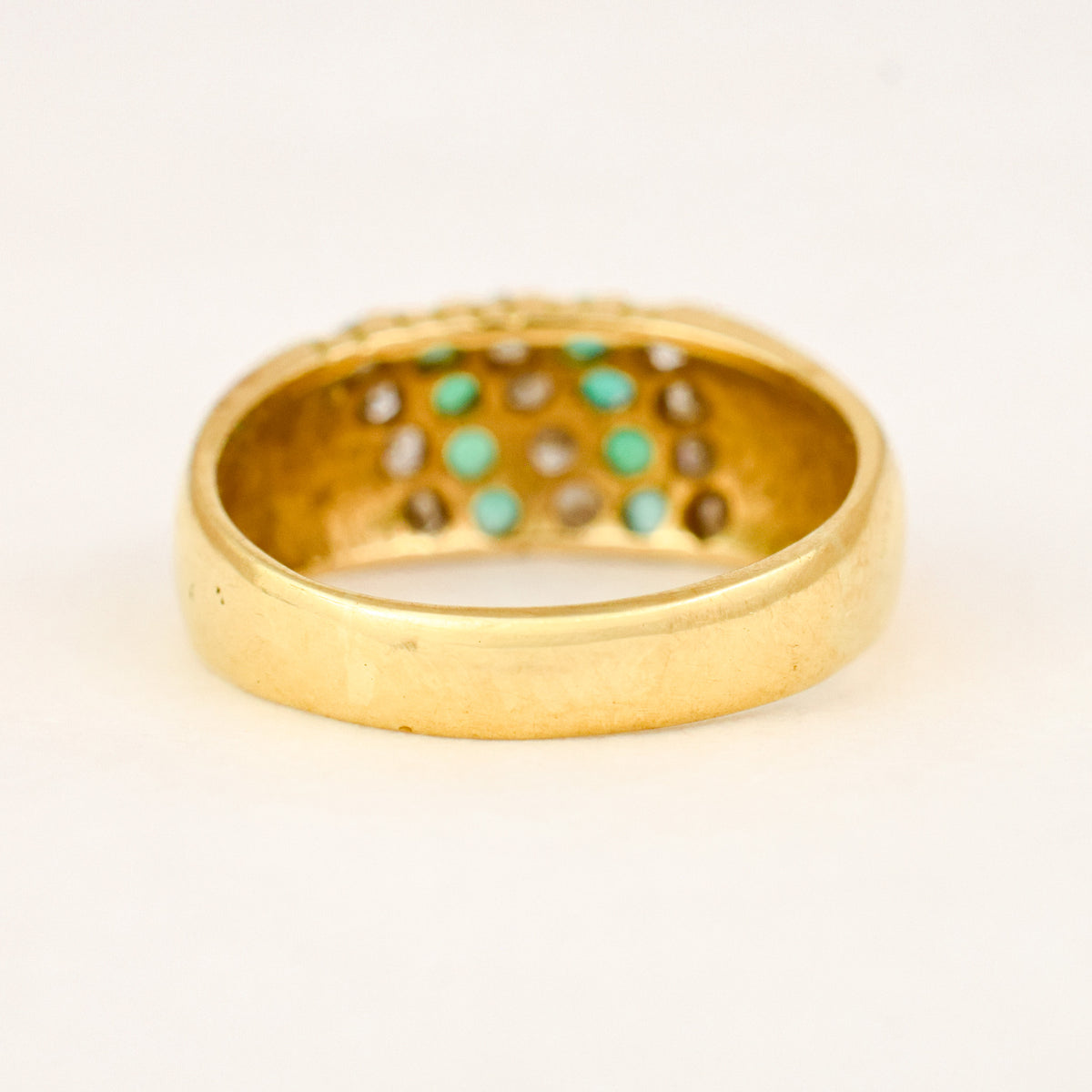 Emerald and Diamond Linear Band