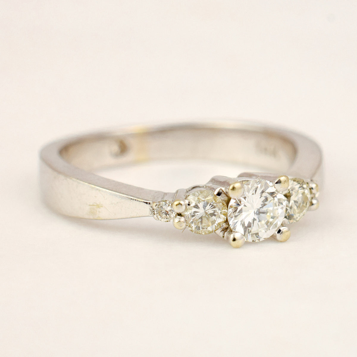 White Gold Five Stone Diamond Ring