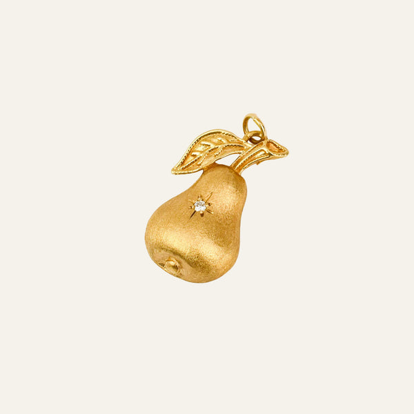 Diamond Apple Pendant
