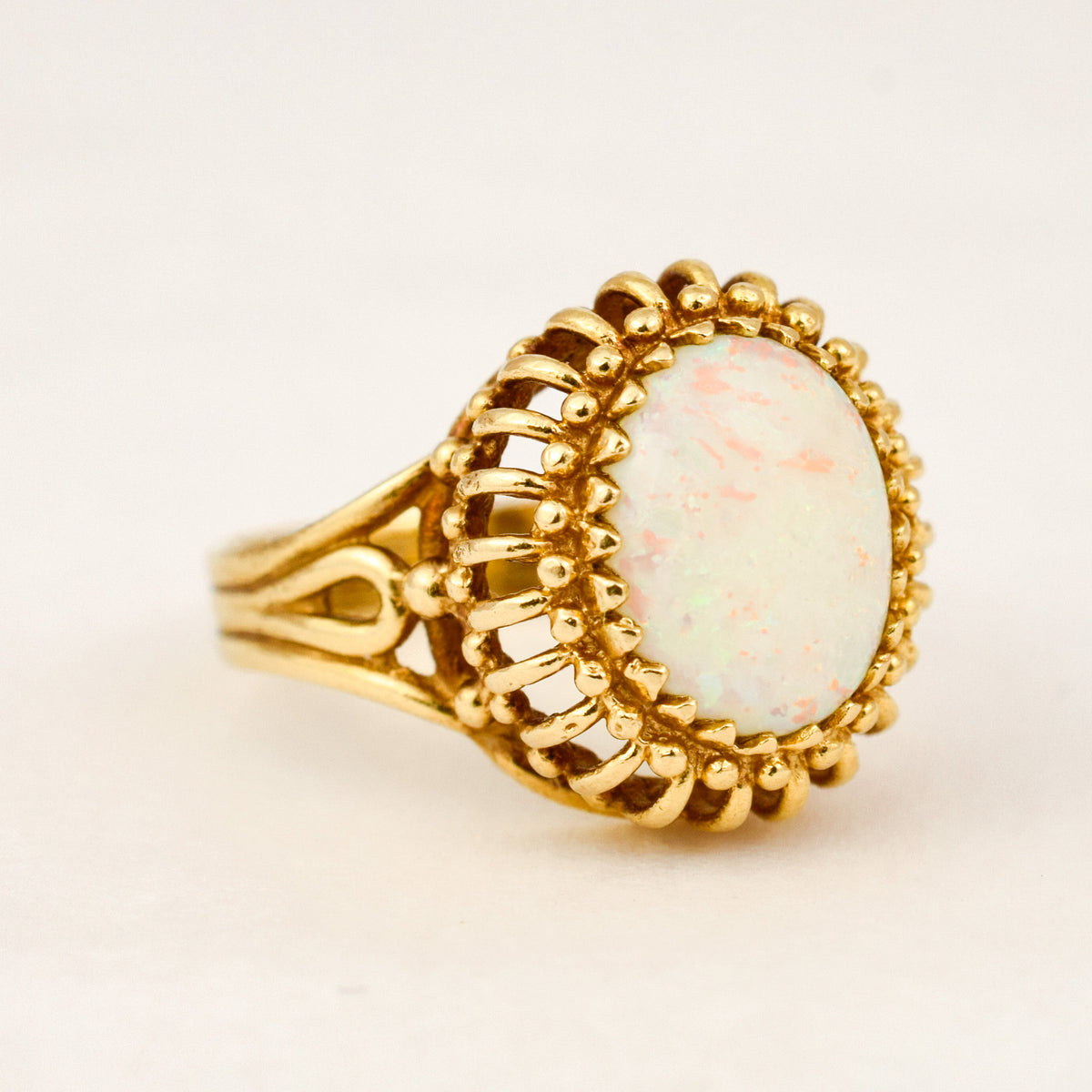 Solitaire Opal Ring