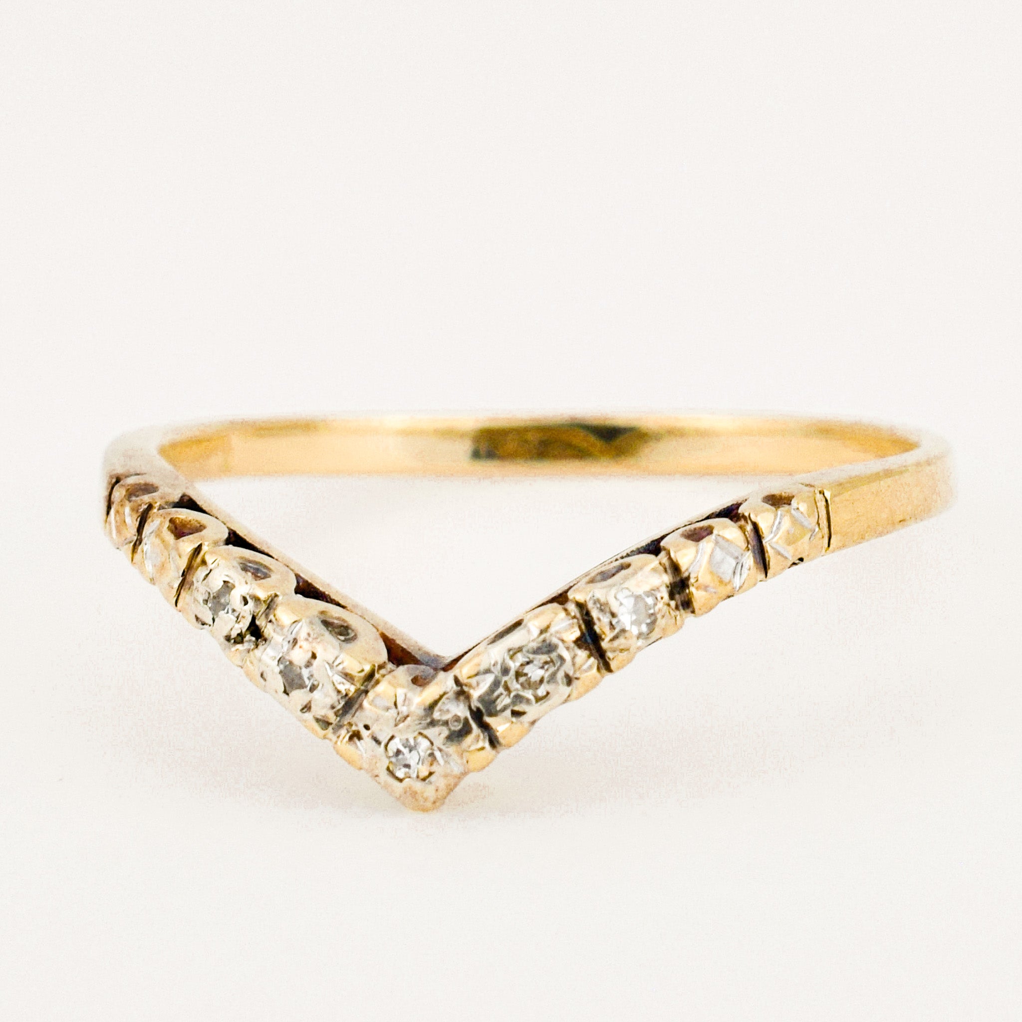 Vintage Diamond Wishbone Ring