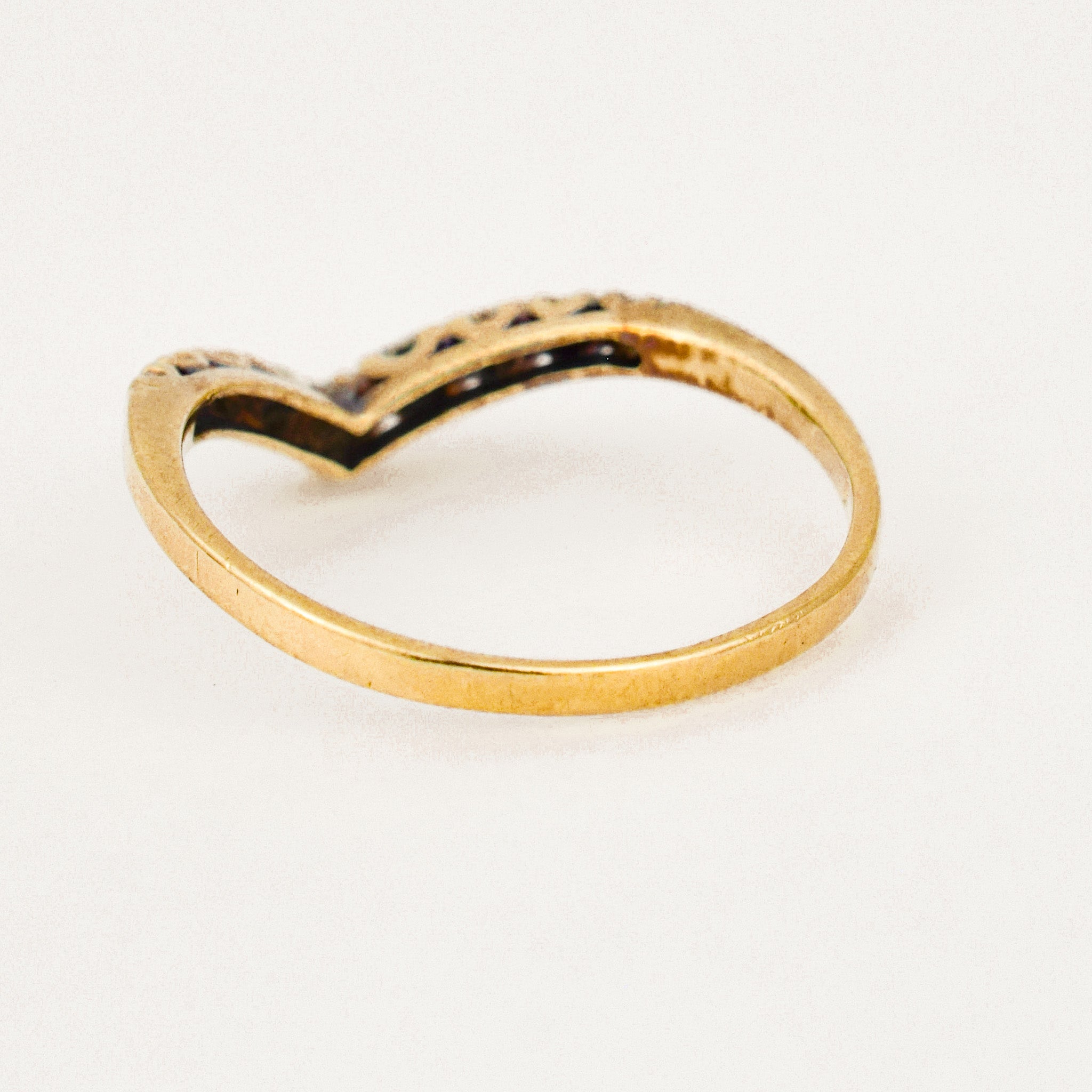Vintage Diamond Wishbone Ring
