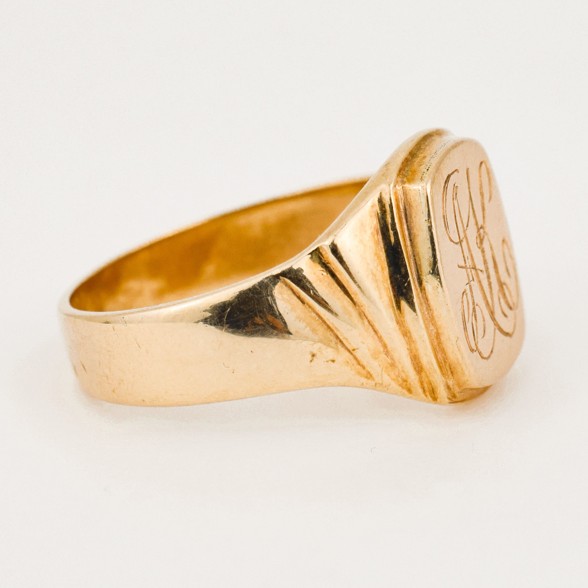 vintage 'AK' Signet Ring