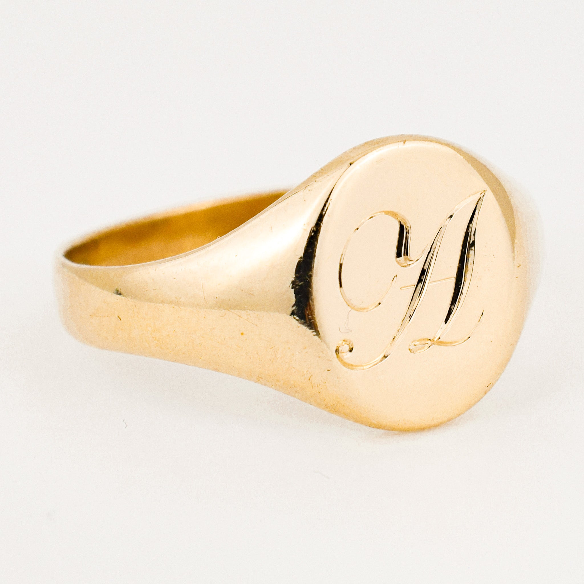 vintage 'A' Signet Ring 