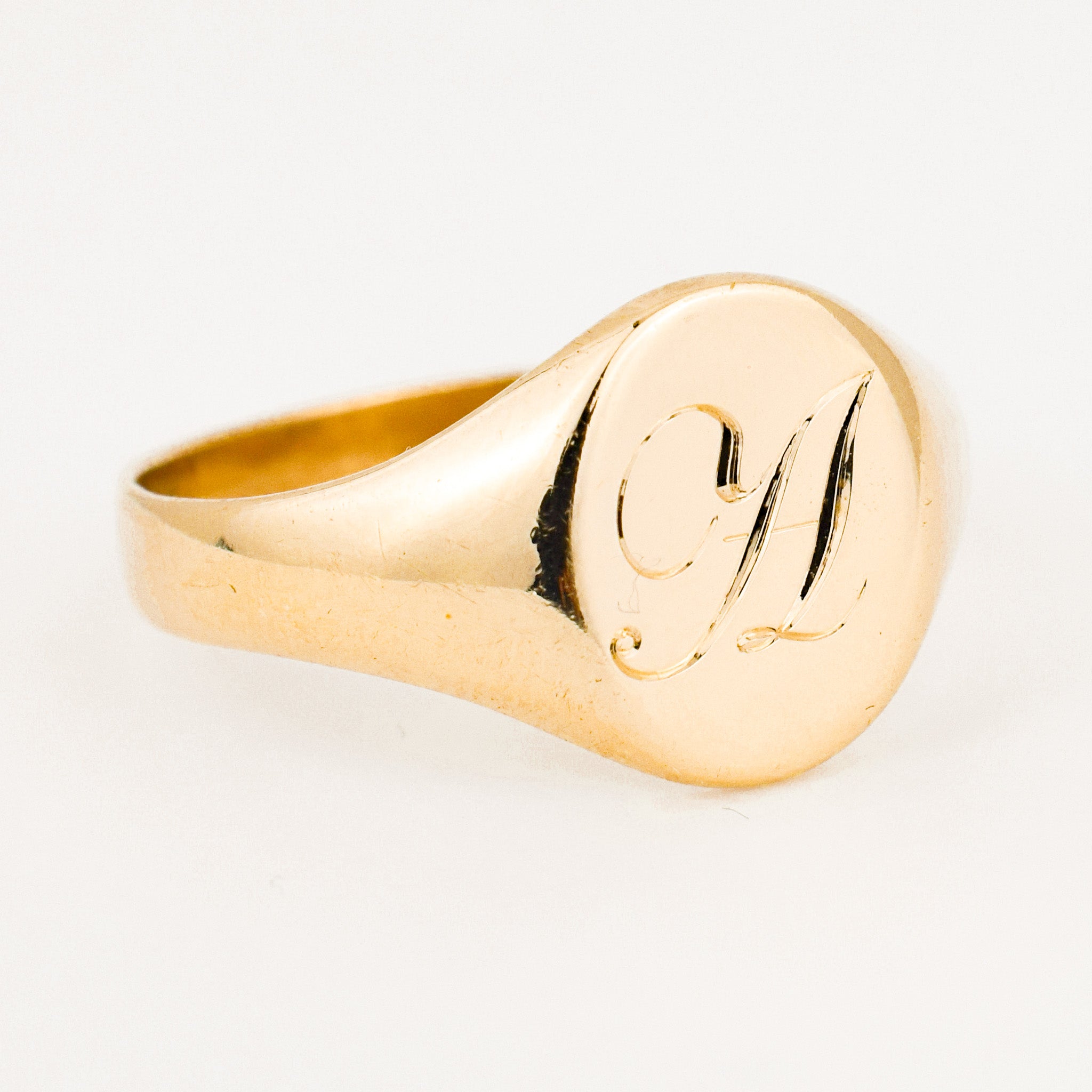 vintage 'A' Signet Ring 