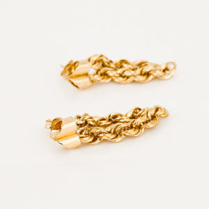 vintage Rope Chain Stud Earrings