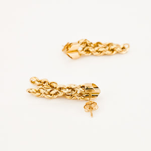 vintage Rope Chain Stud Earrings