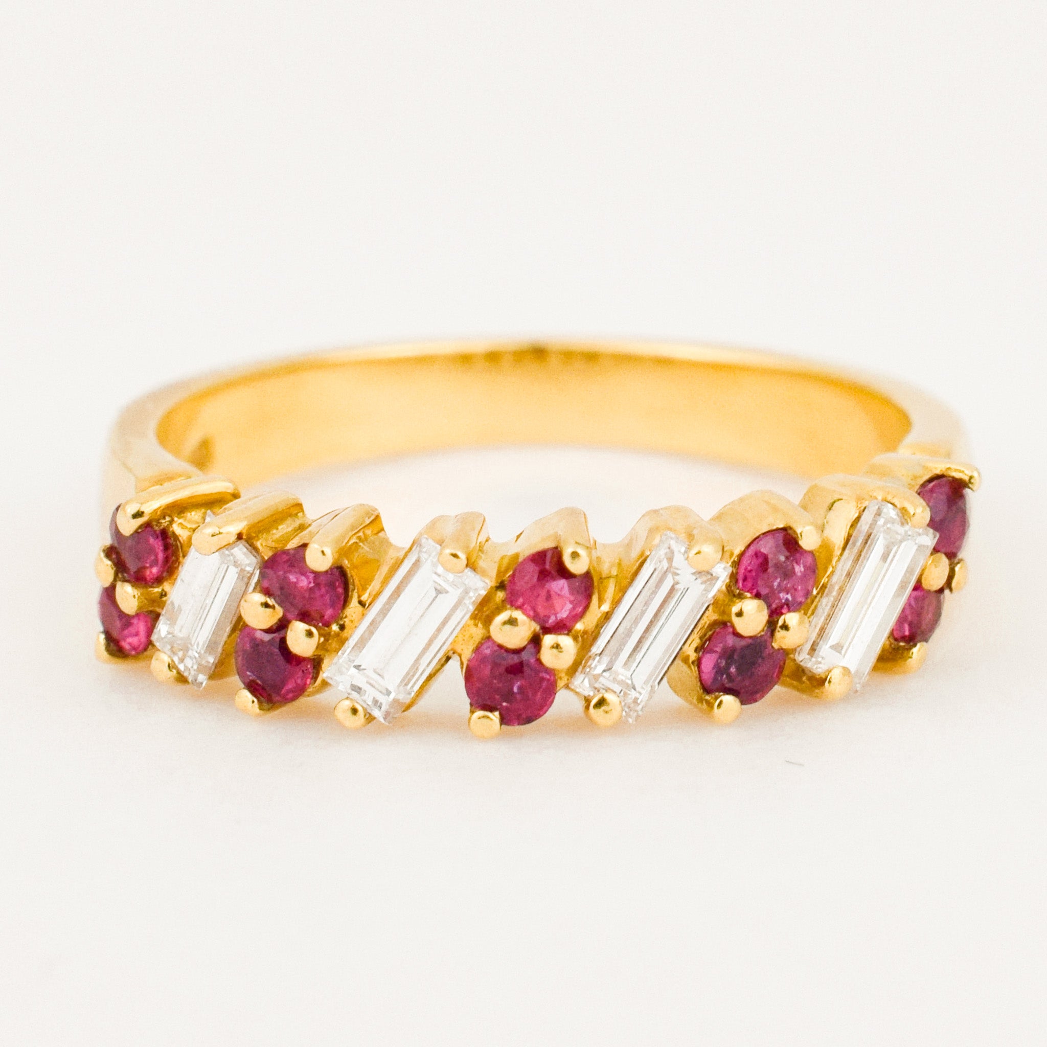 vintage Ruby and Baguette Diamond Band