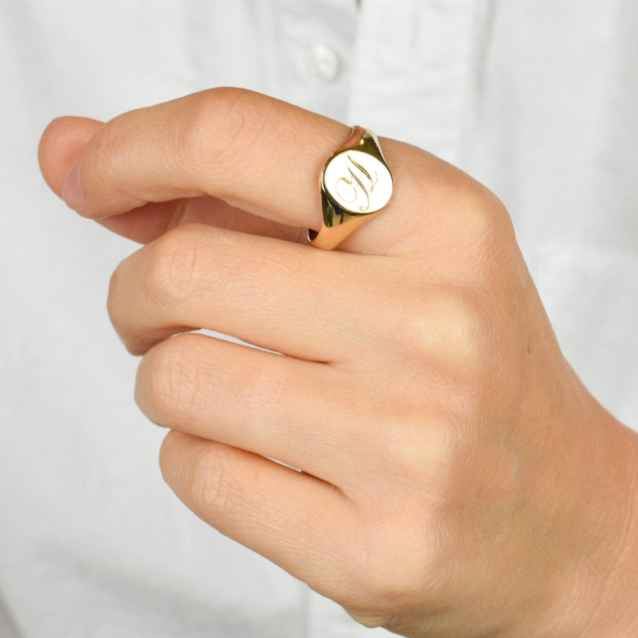 vintage 'A' Signet Ring 