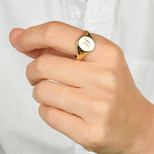 vintage 'A' Signet Ring 