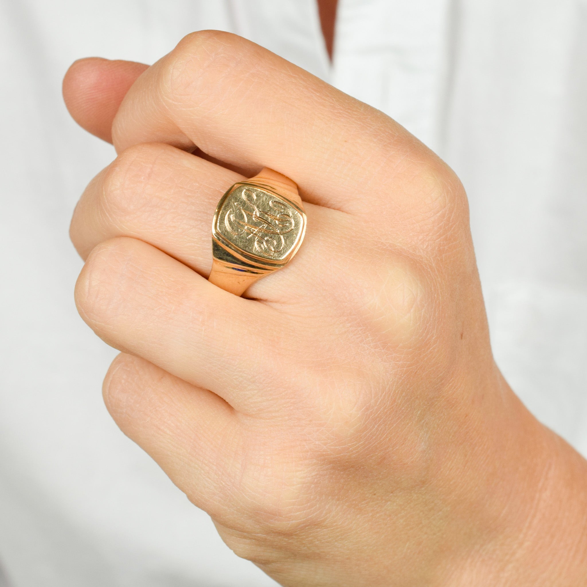 vintage 'AK' Signet Ring
