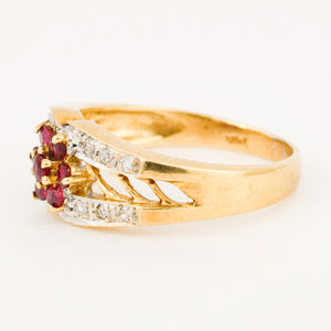 vintage floral ruby ring