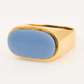 vintage 18k blue saddle ring 