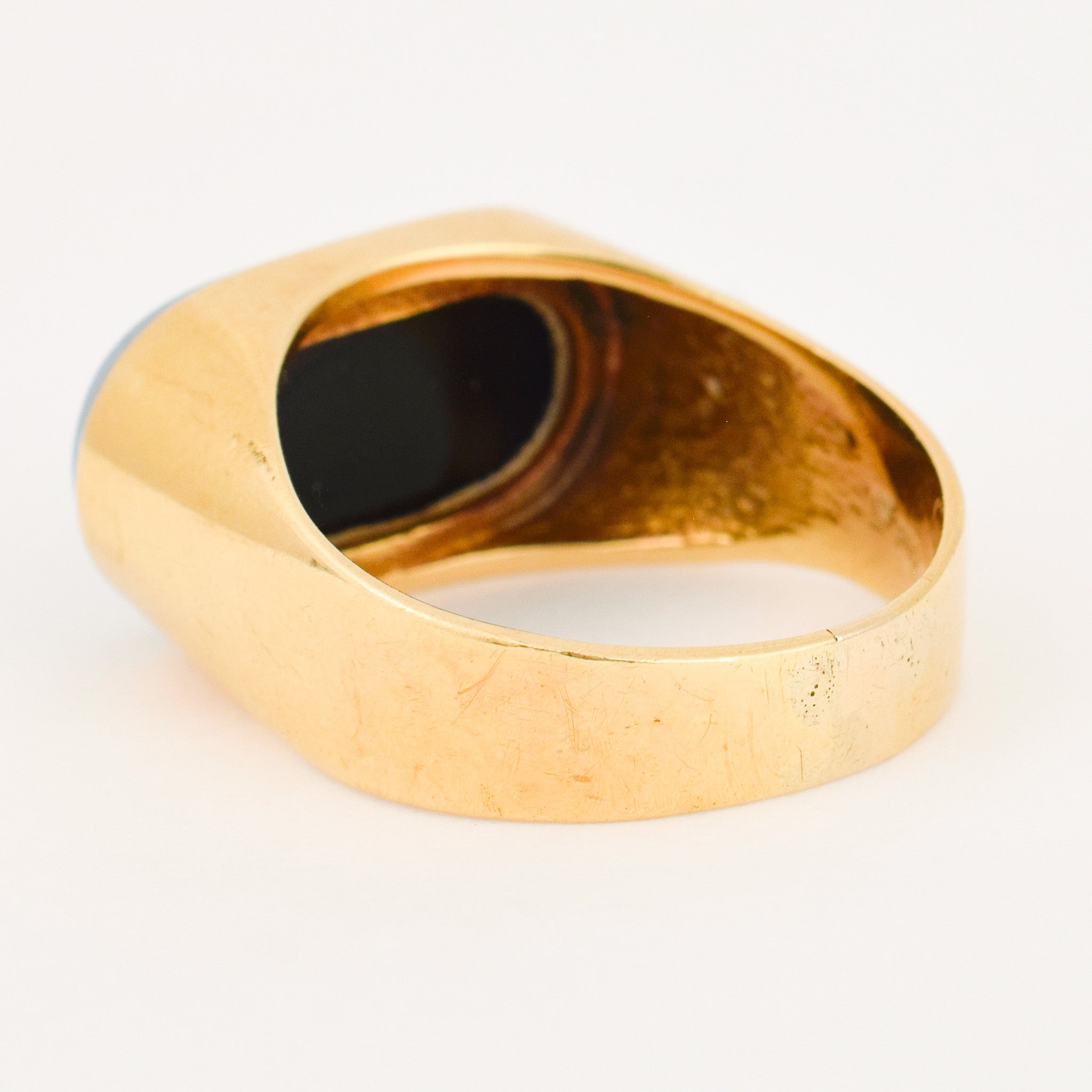 vintage 18k blue saddle ring 