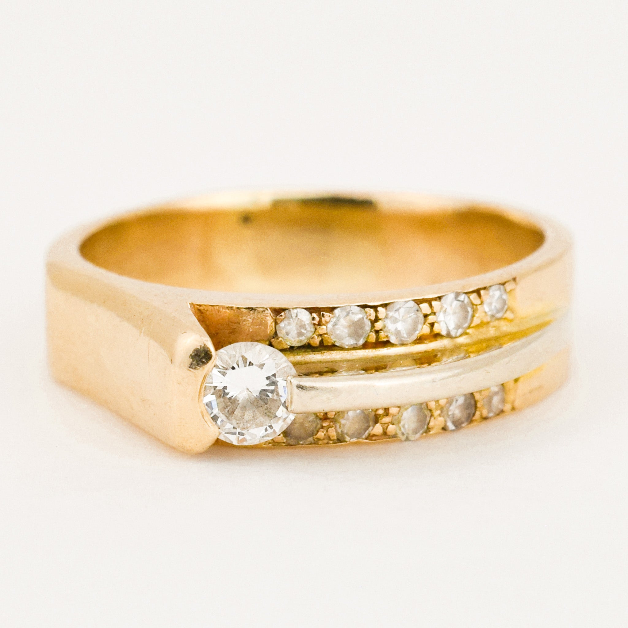 vintage Asymmetrical Diamond Band