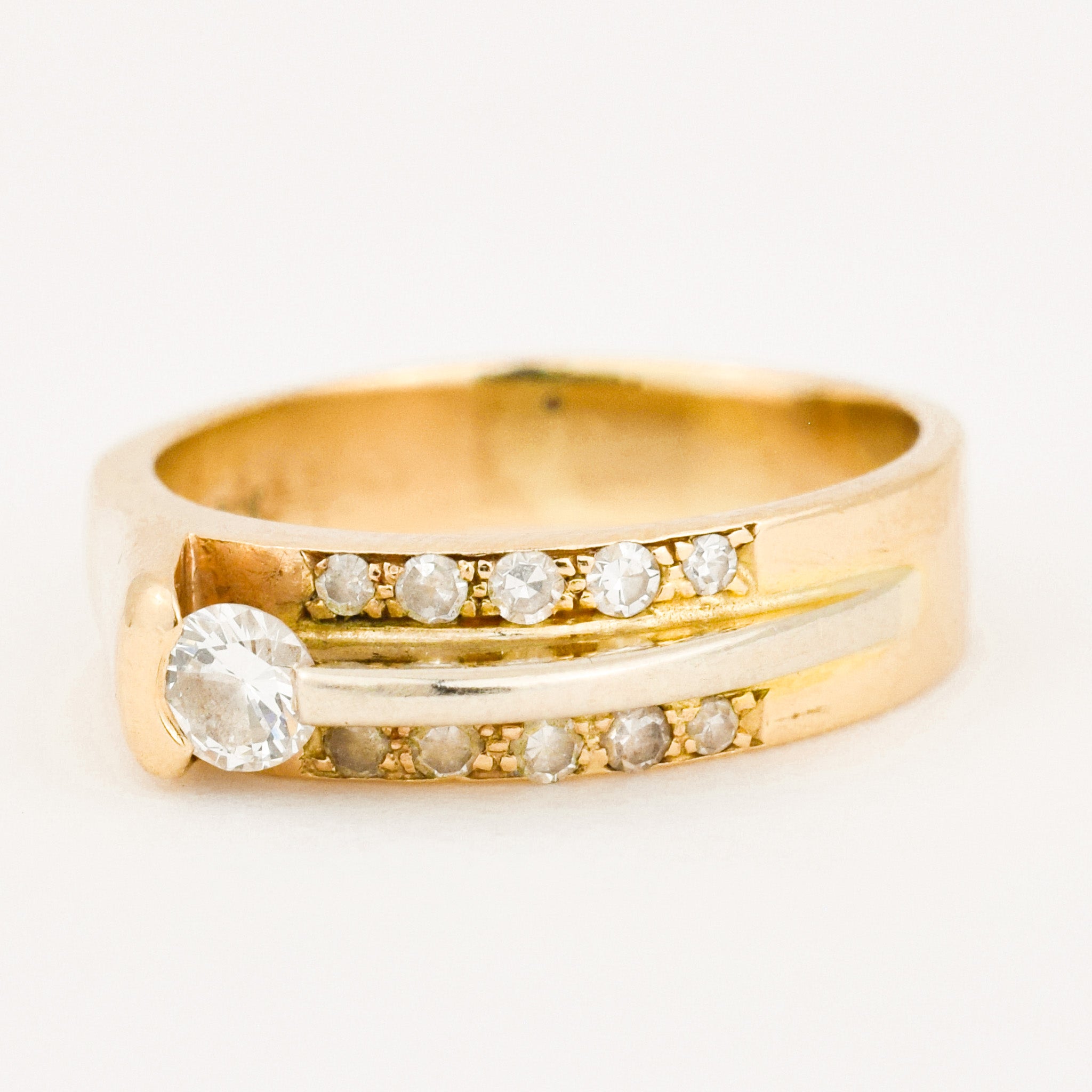 vintage Asymmetrical Diamond Band