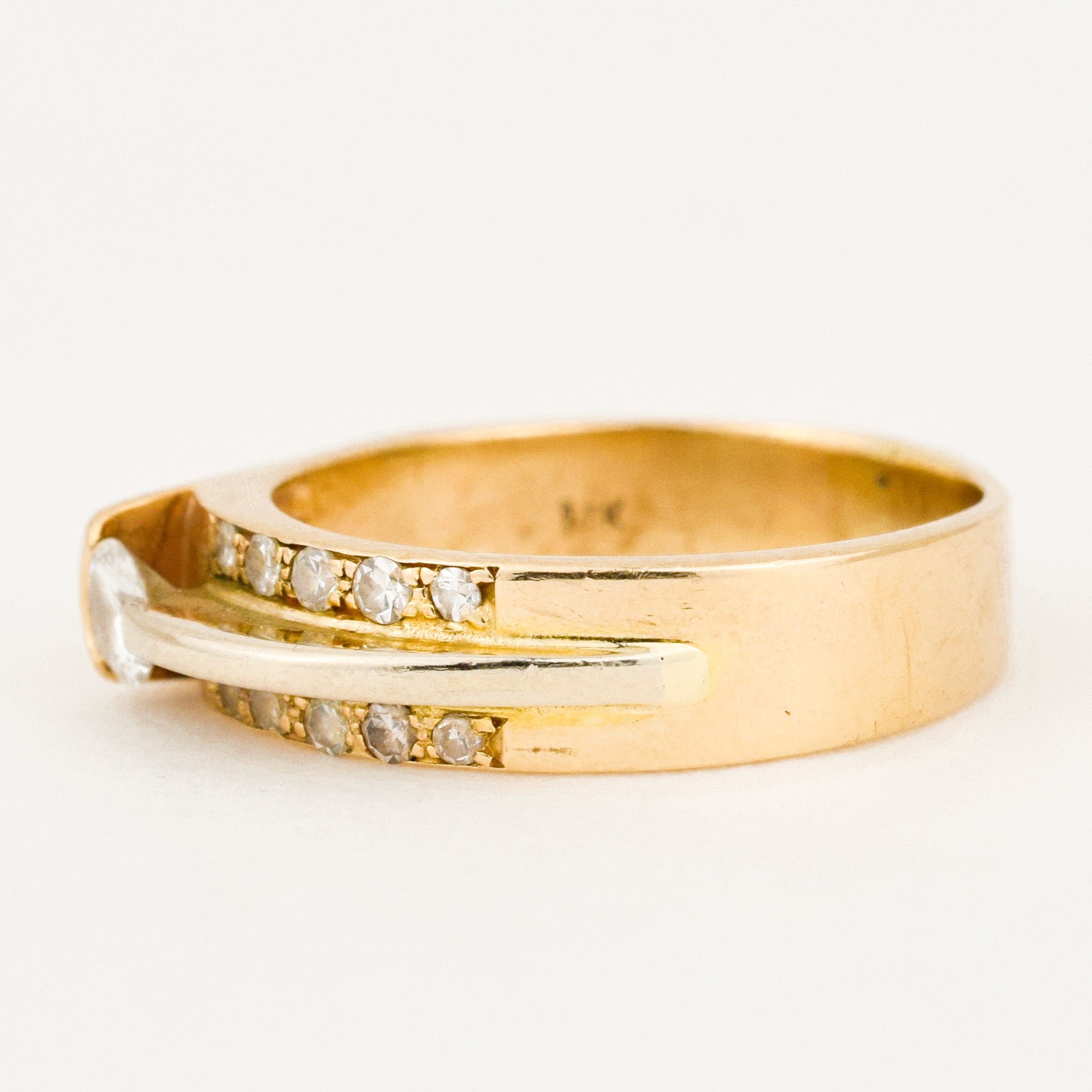 vintage Asymmetrical Diamond Band