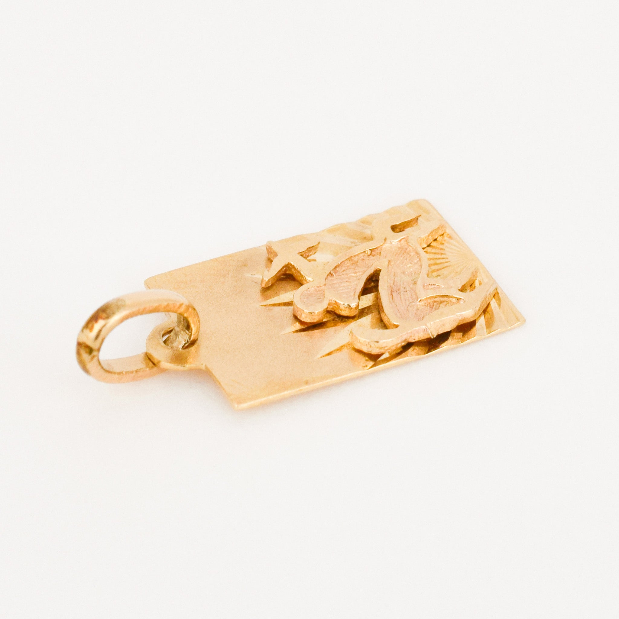 Rectangular Sagittarius Zodiac Pendant