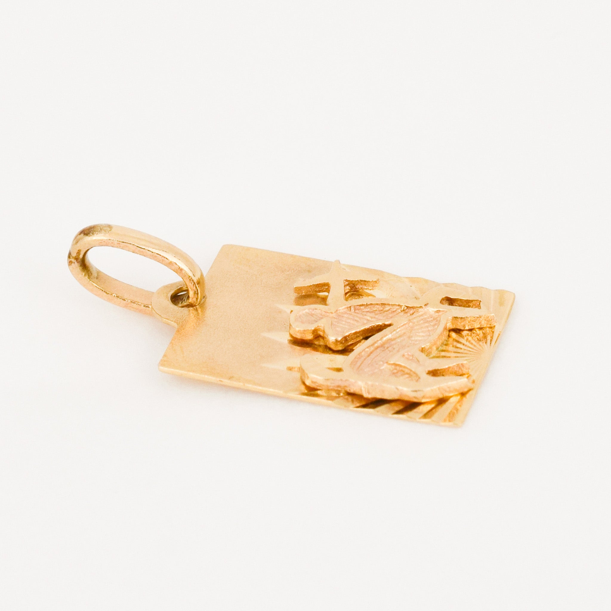 Rectangular Sagittarius Zodiac Pendant