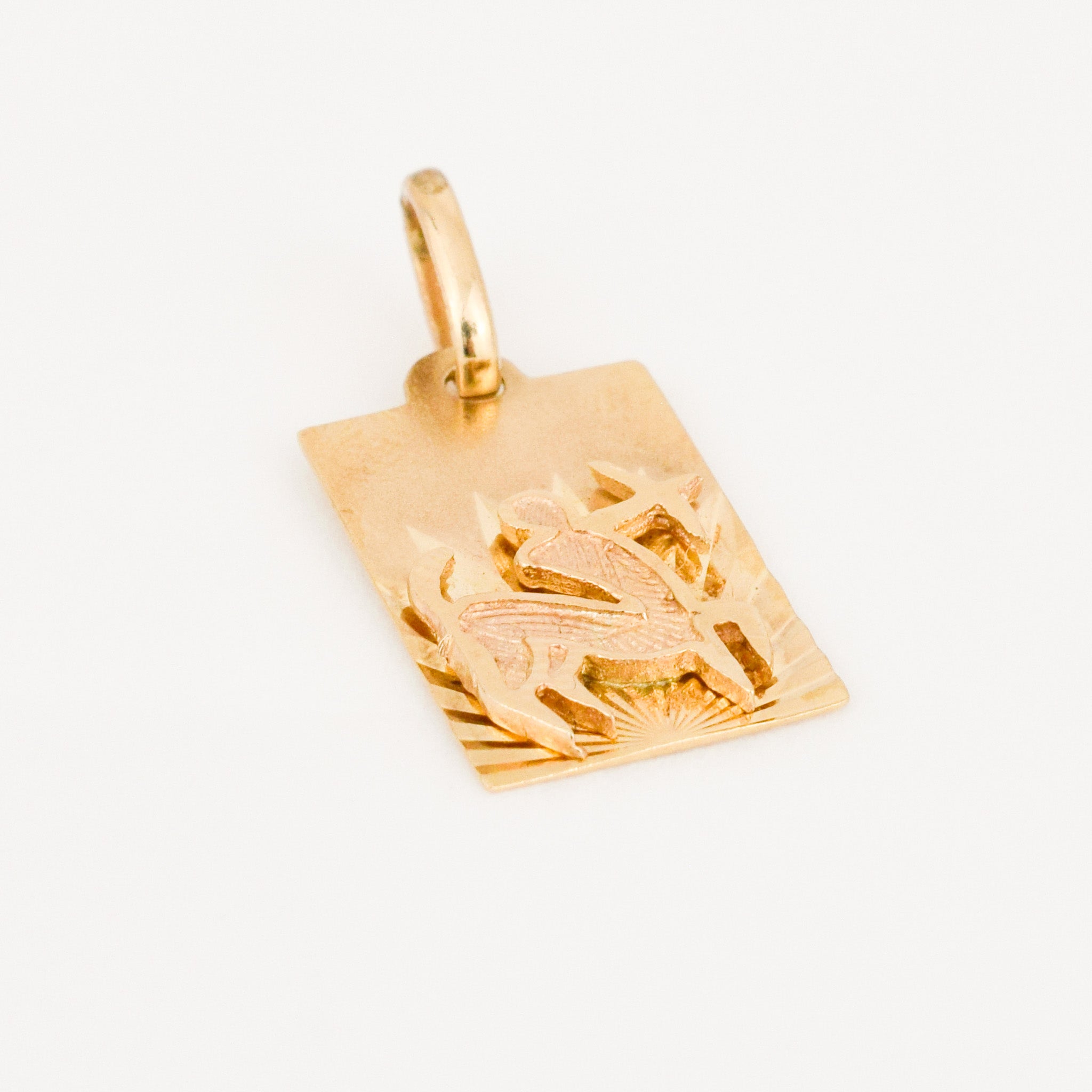 Rectangular Sagittarius Zodiac Pendant