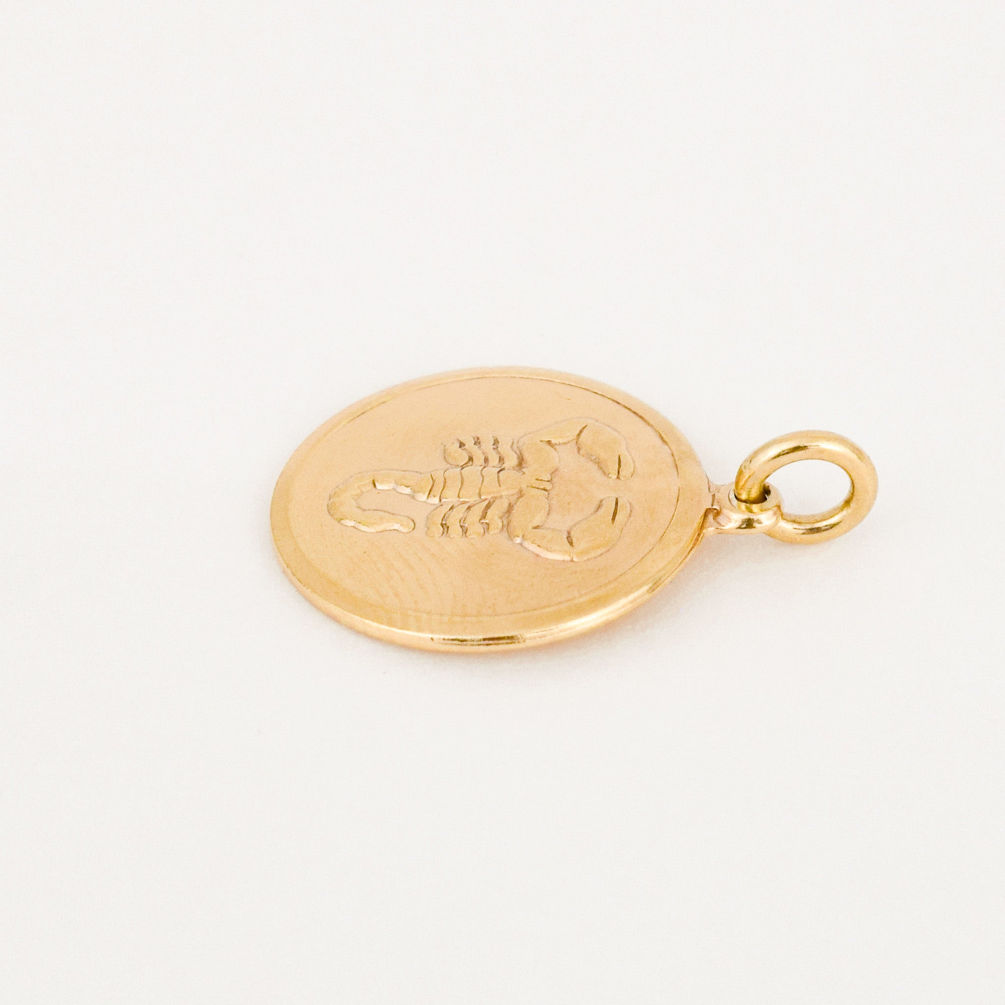 vintage Circular Scorpio Zodiac Charm