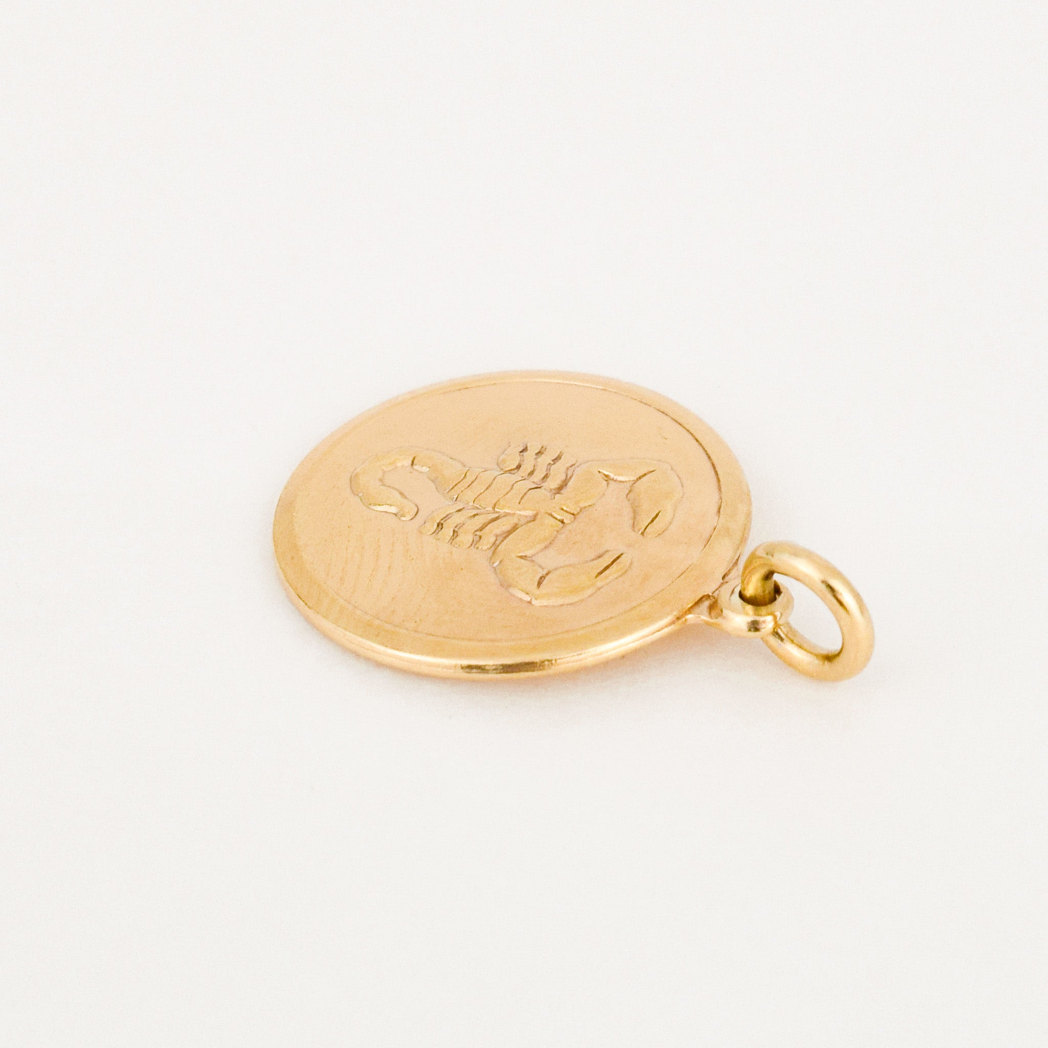 vintage Circular Scorpio Zodiac Charm
