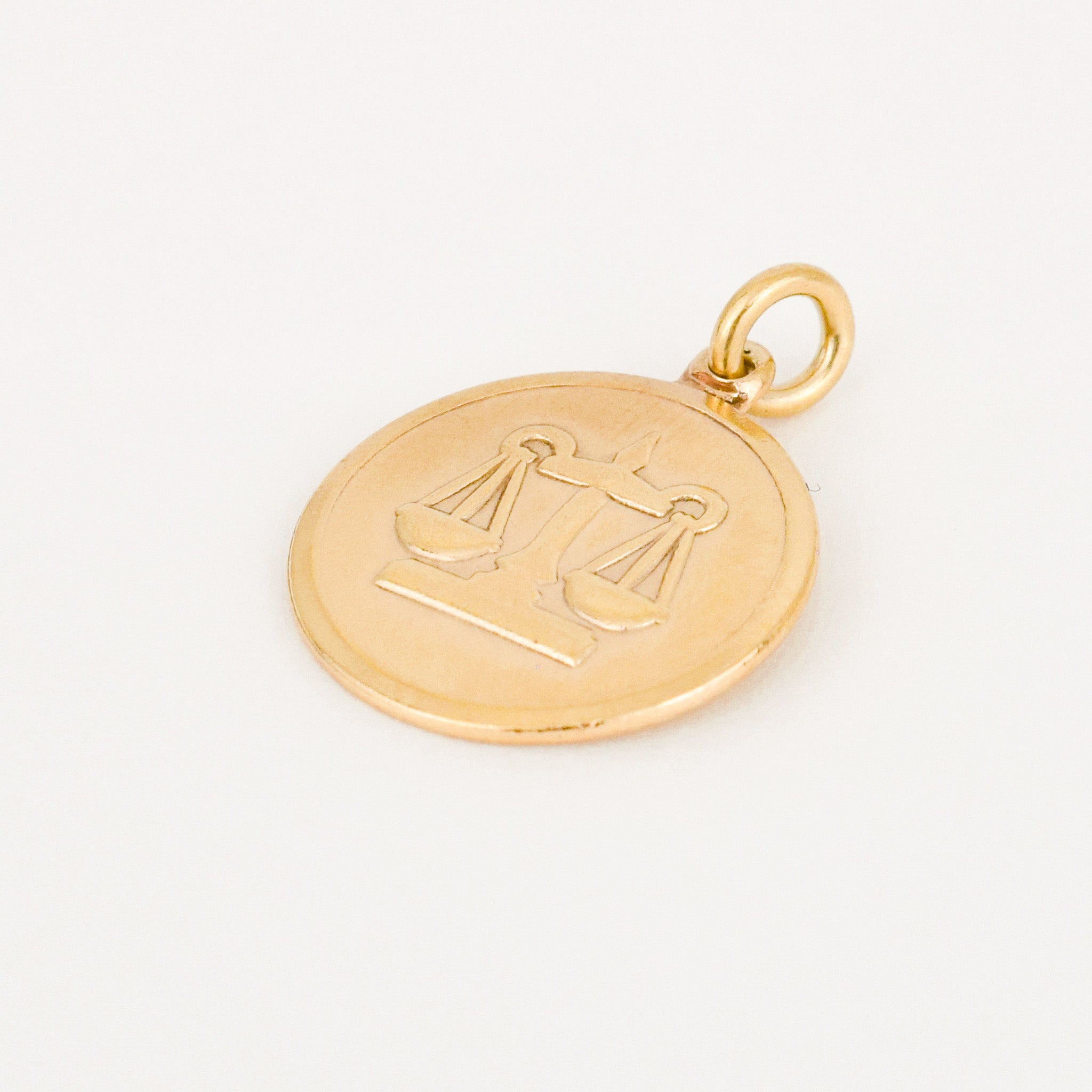 vintage Circular Libra Zodiac Charm