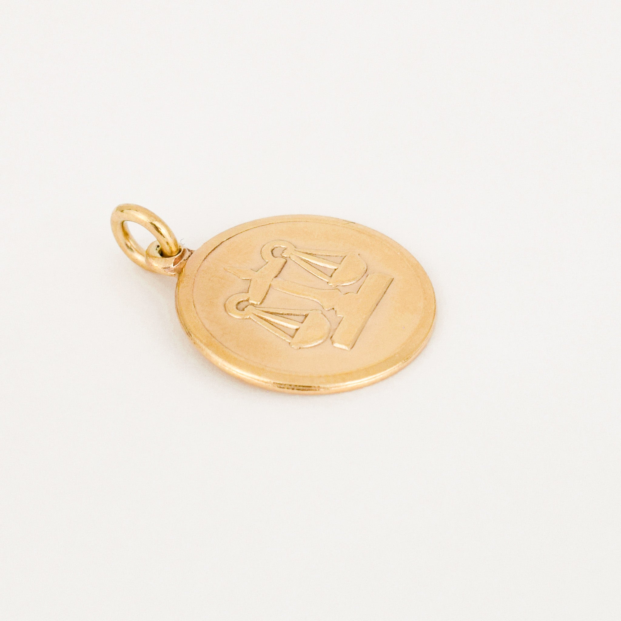 vintage Circular Libra Zodiac Charm