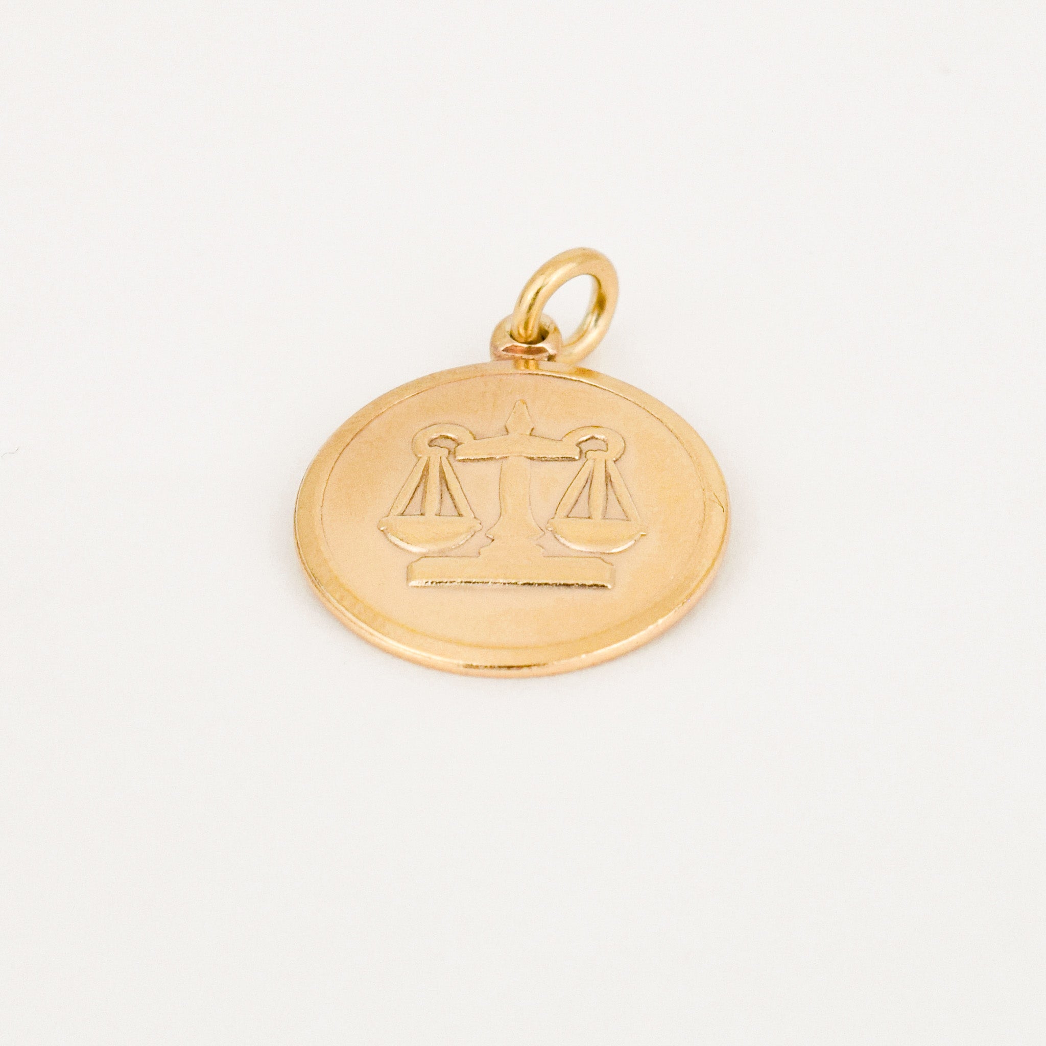vintage Circular Libra Zodiac Charm