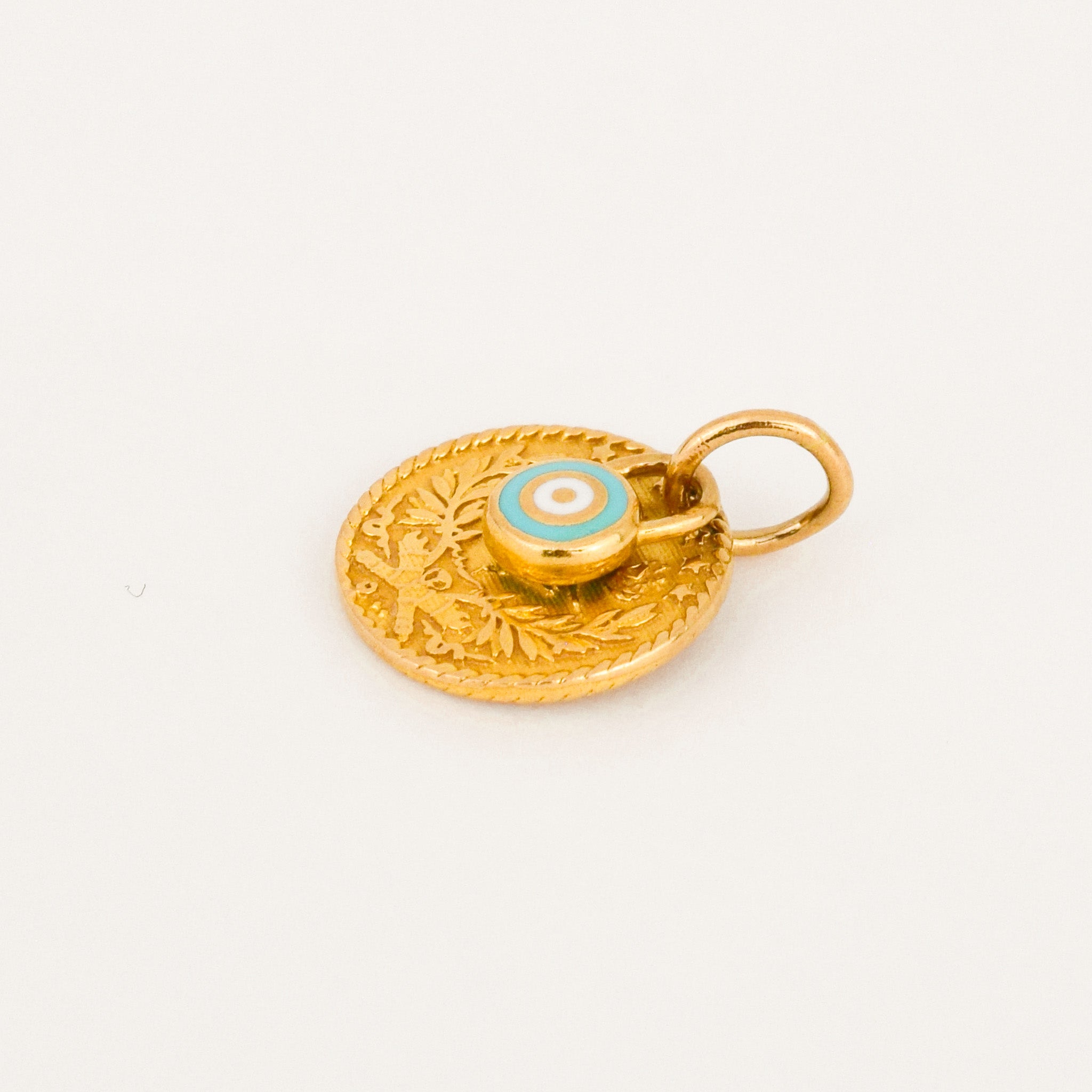 vintage Enamel Evil Eye Charm