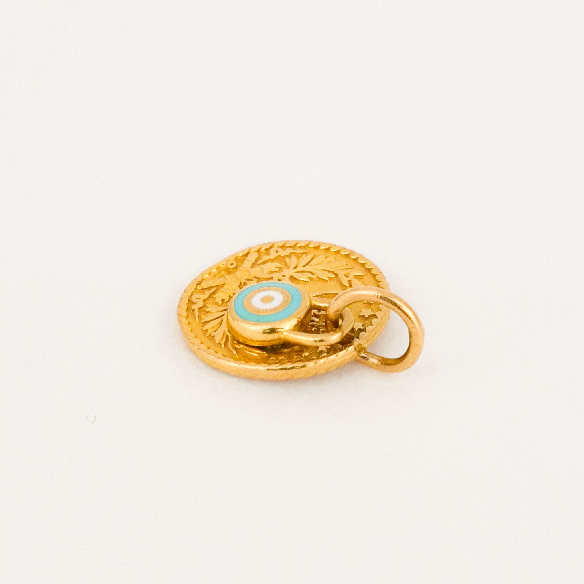 vintage Enamel Evil Eye Charm