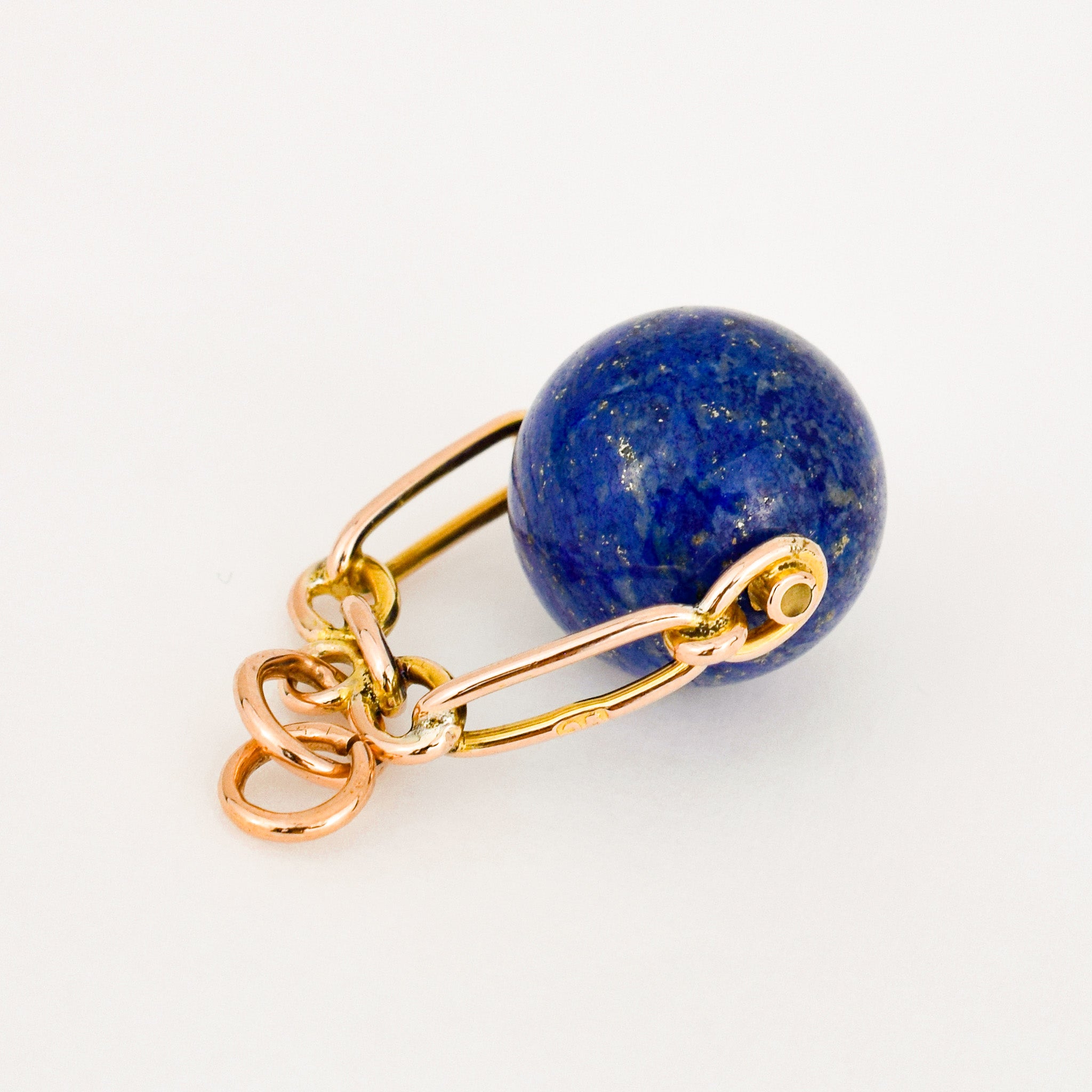 vintage lapis spinner pendant