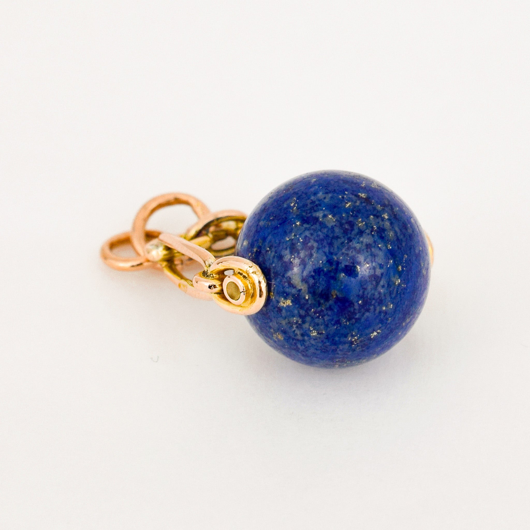 vintage lapis spinner pendant