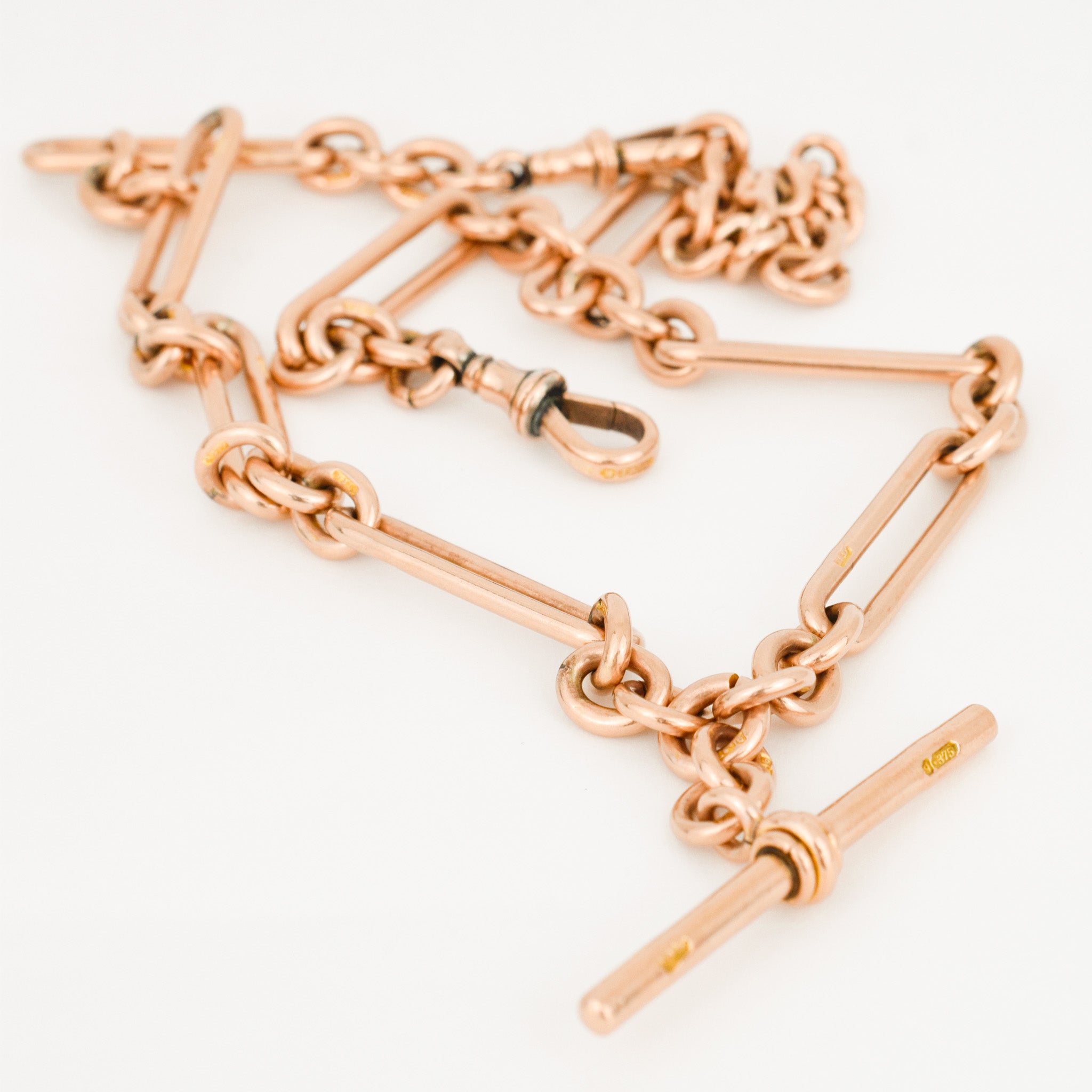 18" Victorian Gold Trombone Chain Necklace