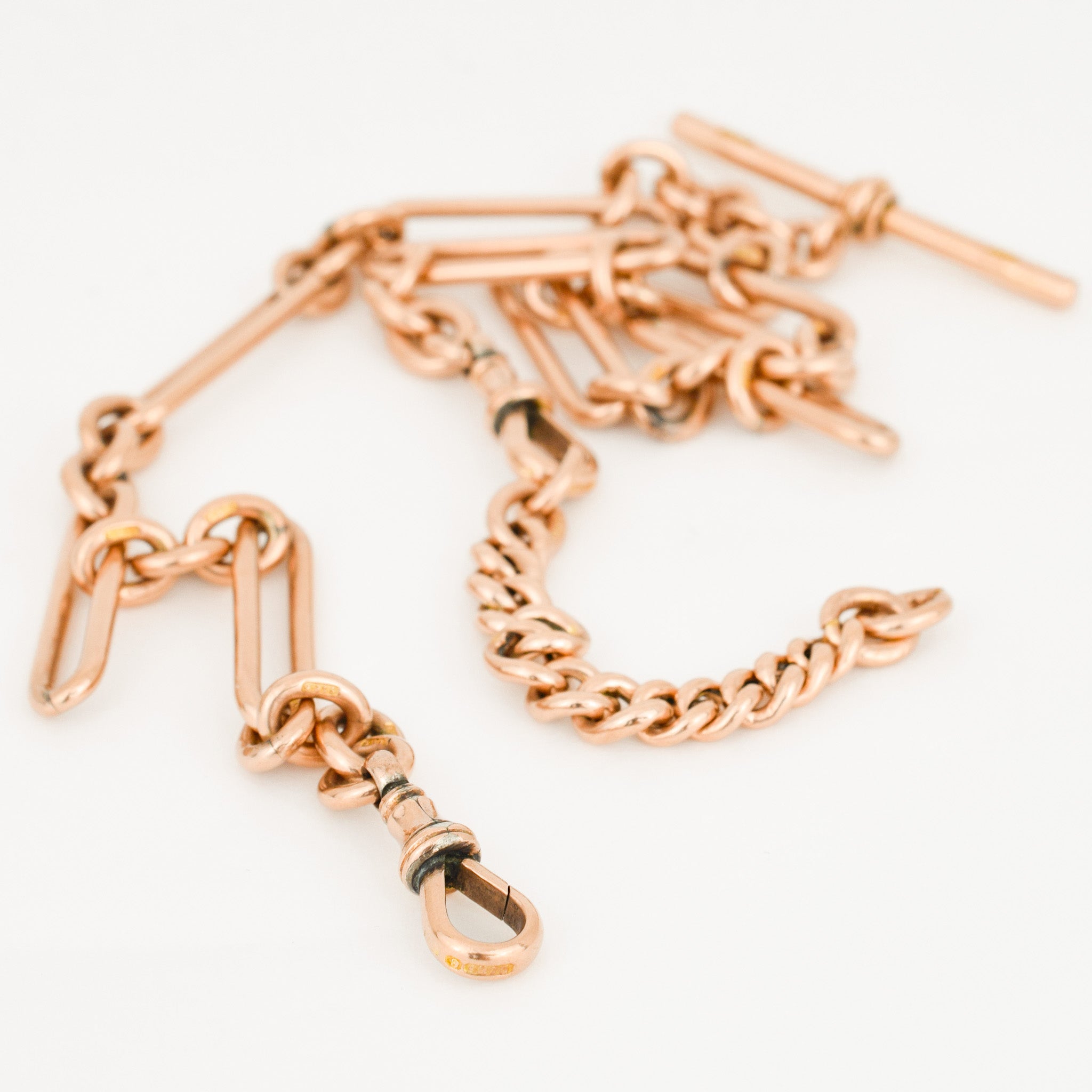 18" Victorian Gold Trombone Chain Necklace