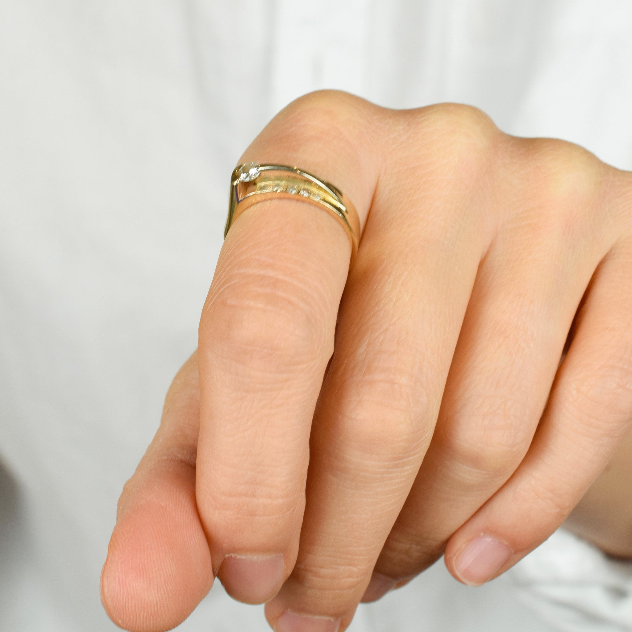 vintage Asymmetrical Diamond Band